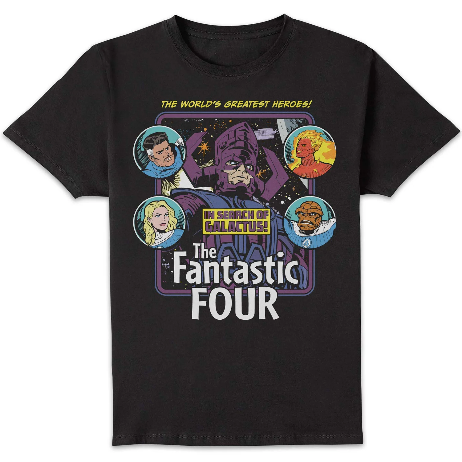 Marvel Fantastic Four In Search Of Galactus Unisex T-Shirt - Black