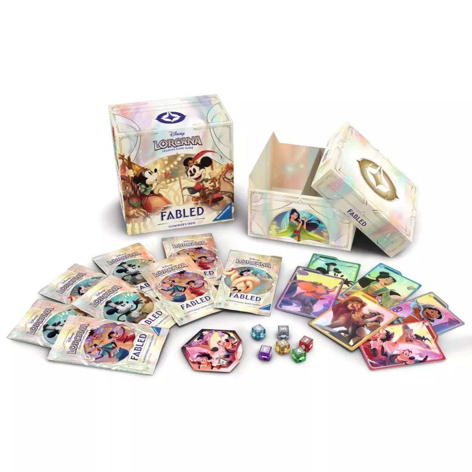 lorcana fabled card set Lorcana: Fabled: Elsa Gift Double Infinity Gaming which can hold up to 80 sleeved cards Disney's Lorcana: Fabled Set Championship