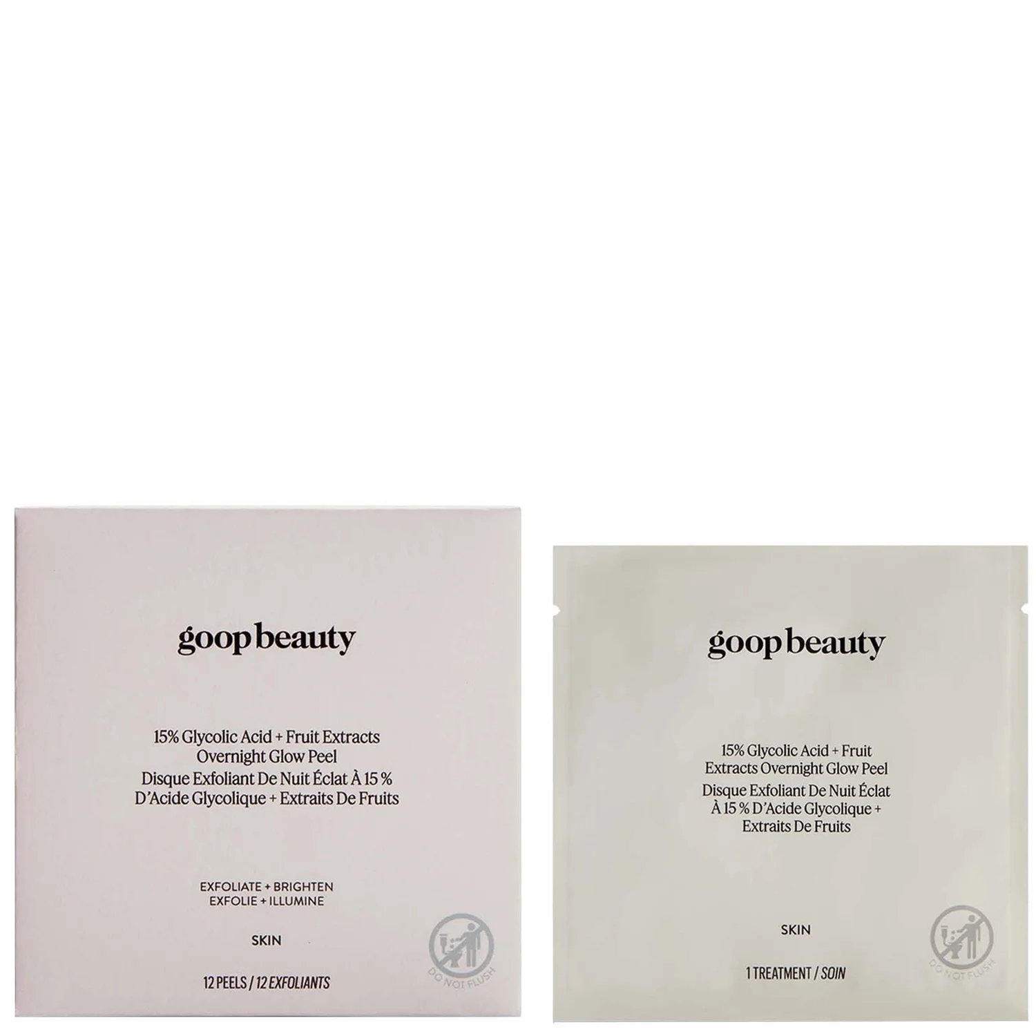goop beauty 15% Glycolic Acid Overnight Glow Peel (12 count)
