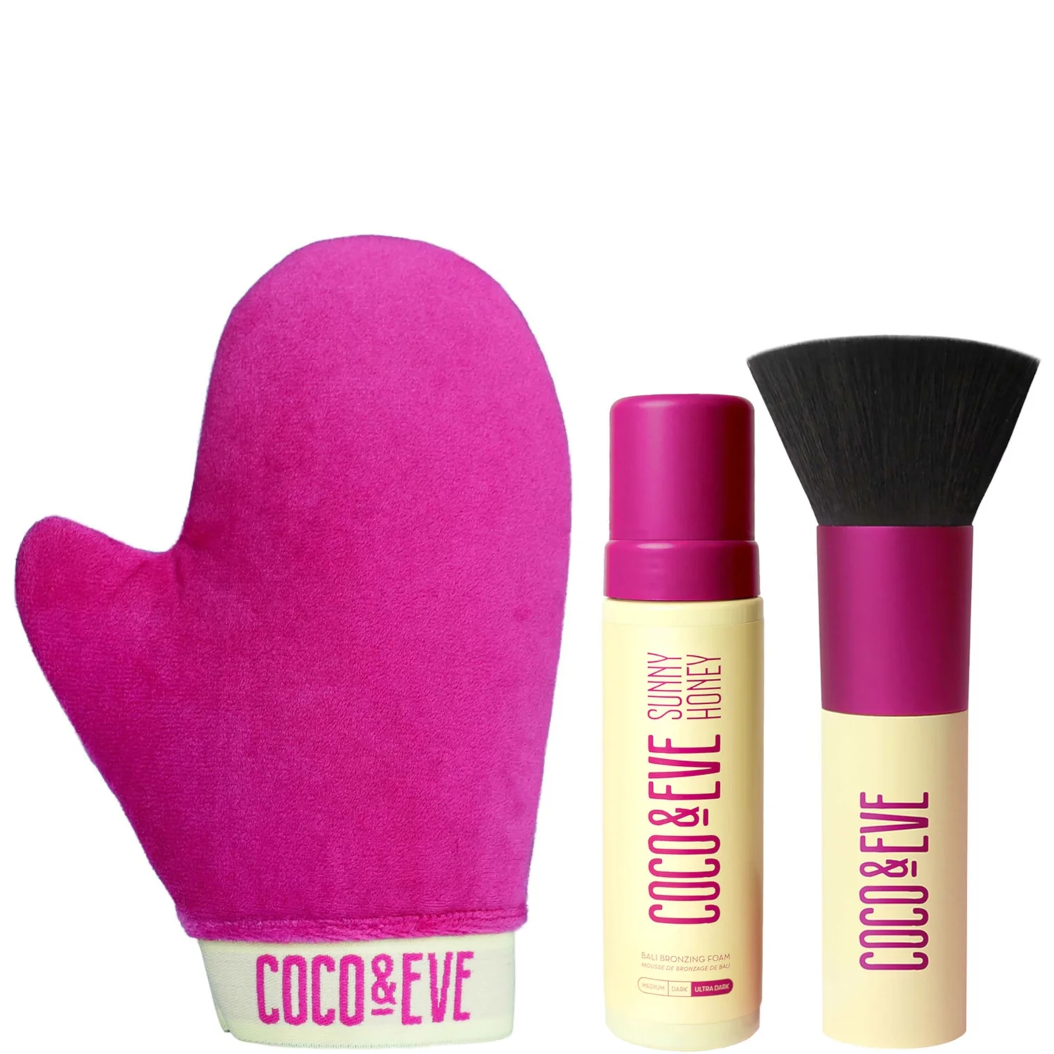 Coco & Eve Bali Bronzing Foam + Tanning Mitt + Brush