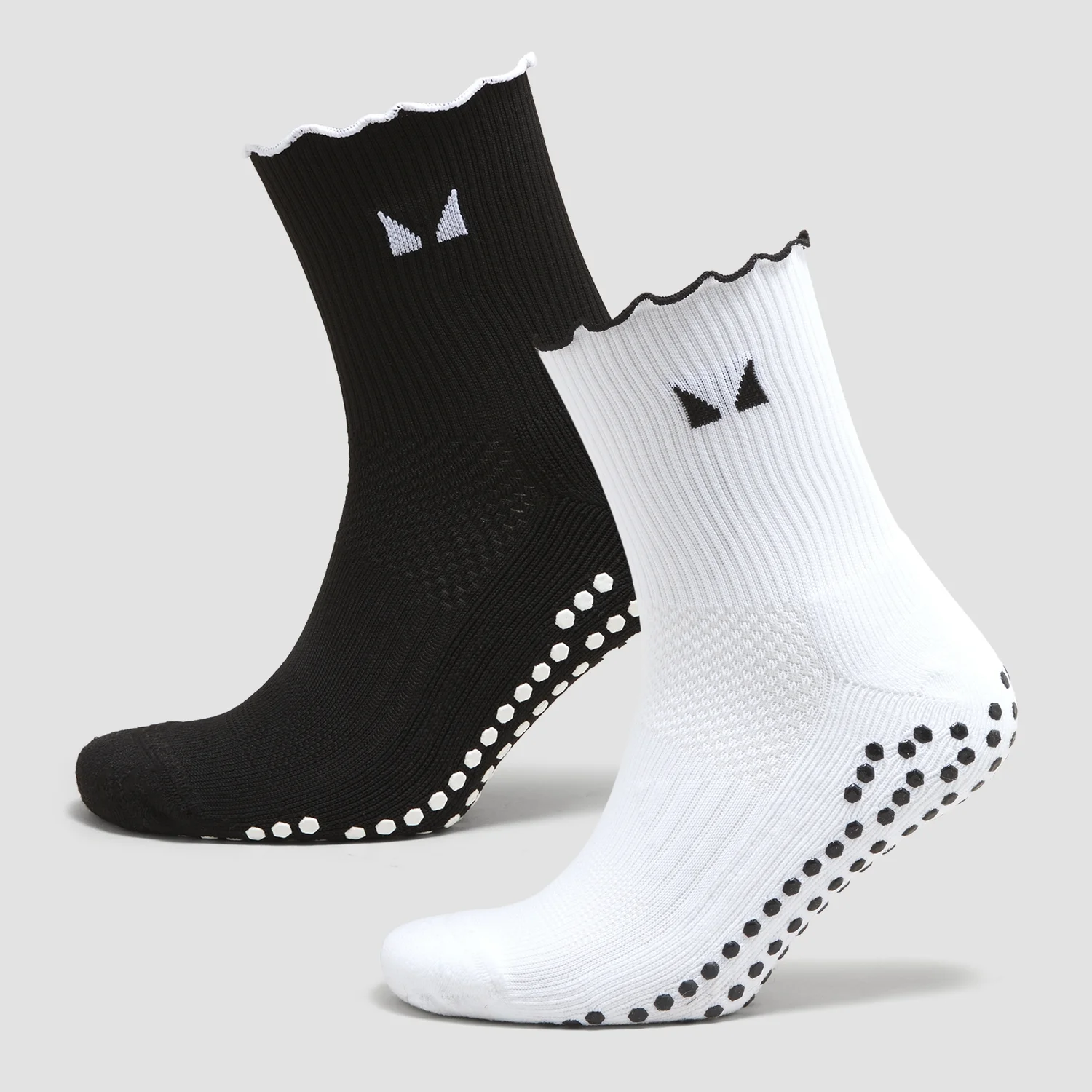 MP Frilly Pilates Socks (2 pack) - Black/White