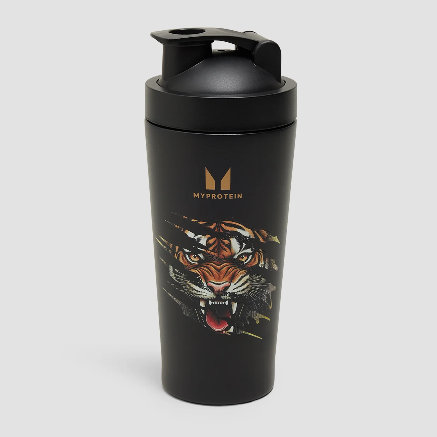 Myprotein Tiger Recycled Metal Shaker - Black