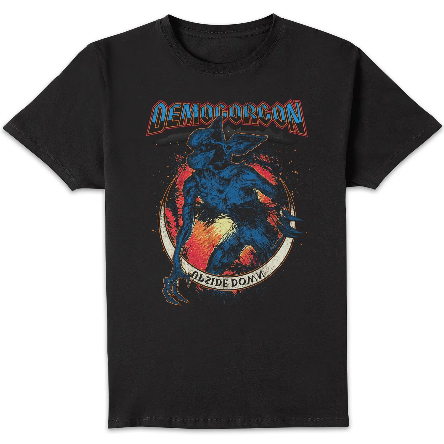 Stranger Things Demogorgon Upside Down Unisex T-Shirt - Black