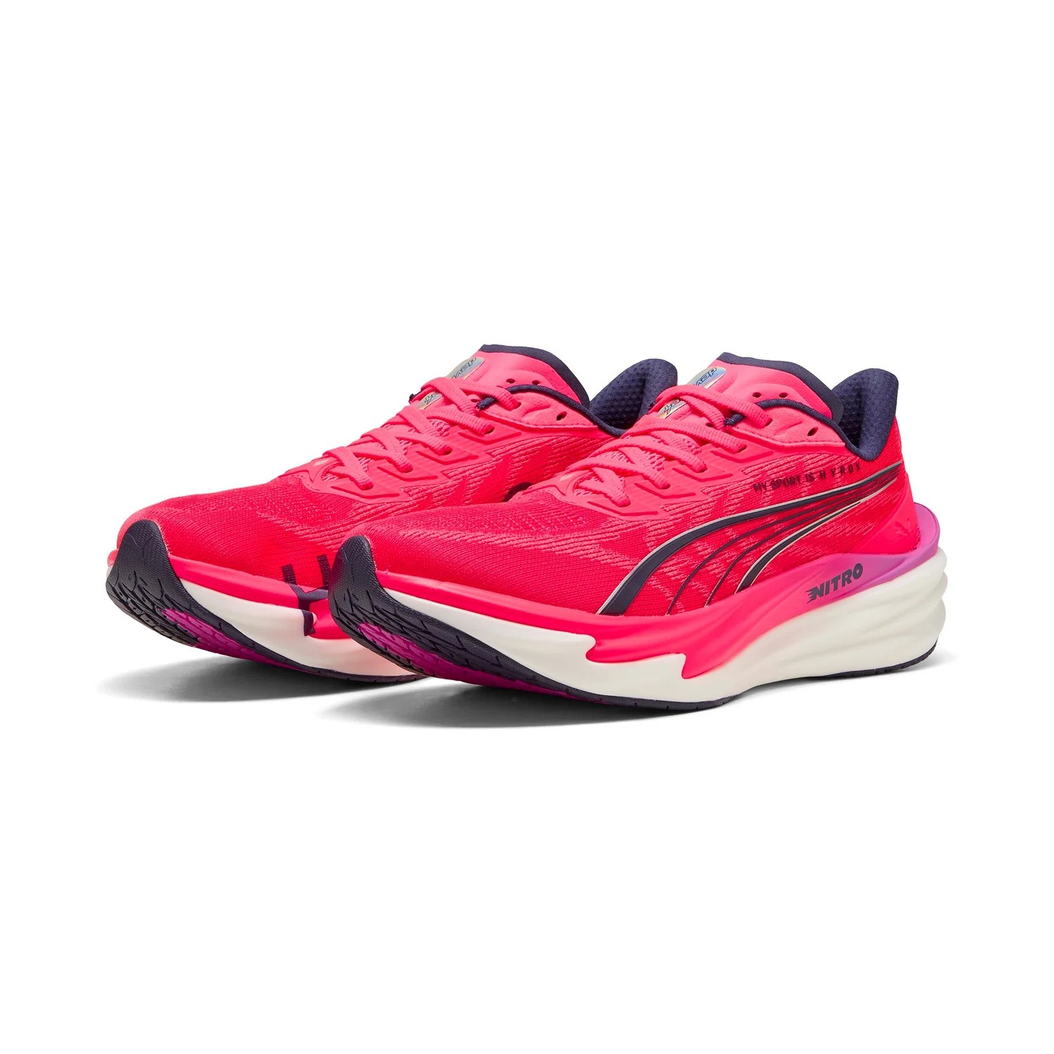 PUMA x HYROX Deviate Nitro 4 Mens – White/Electric Orchid/Pure Pink