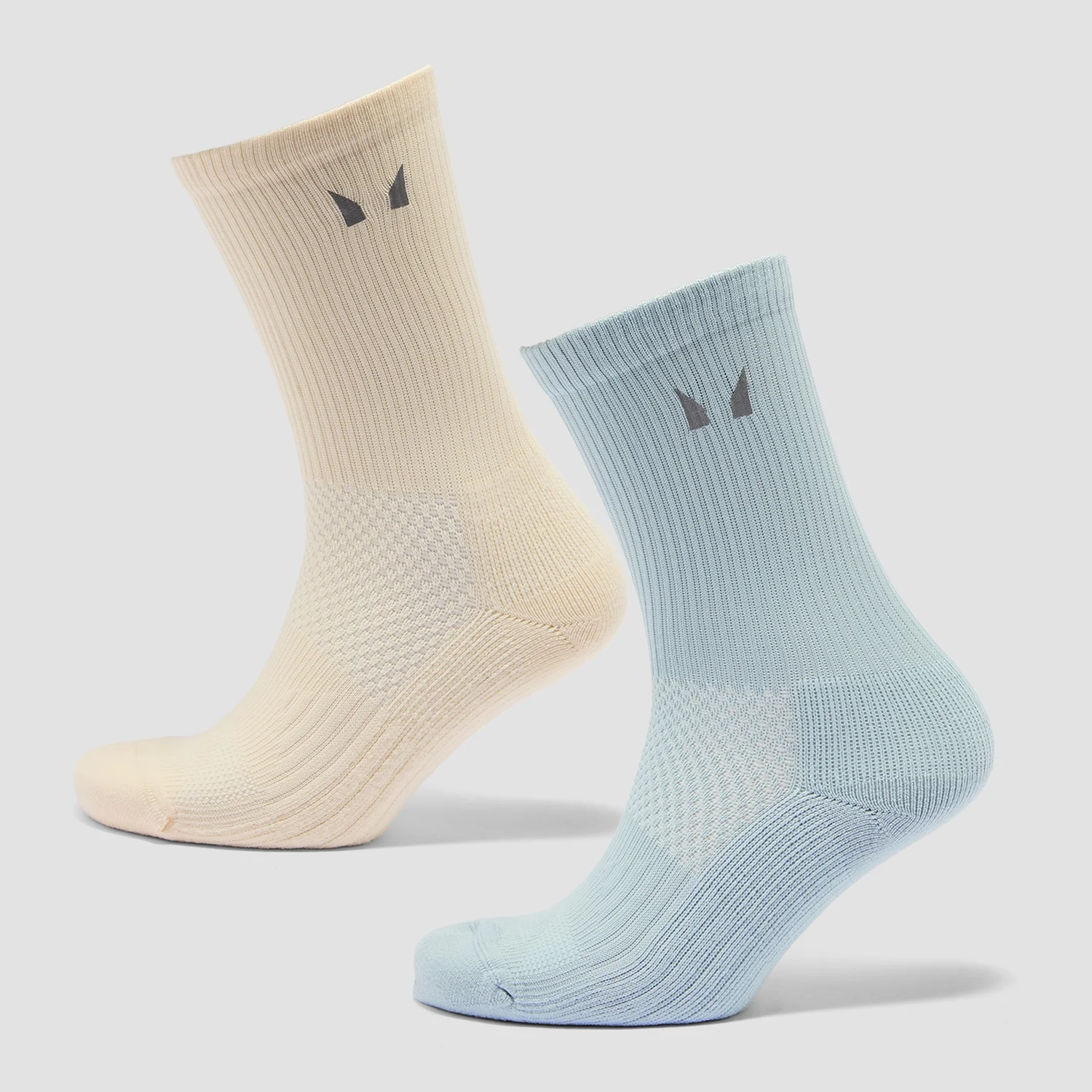 MP Reflective Running Socks (2 Pack) - Butter/Baby Blue