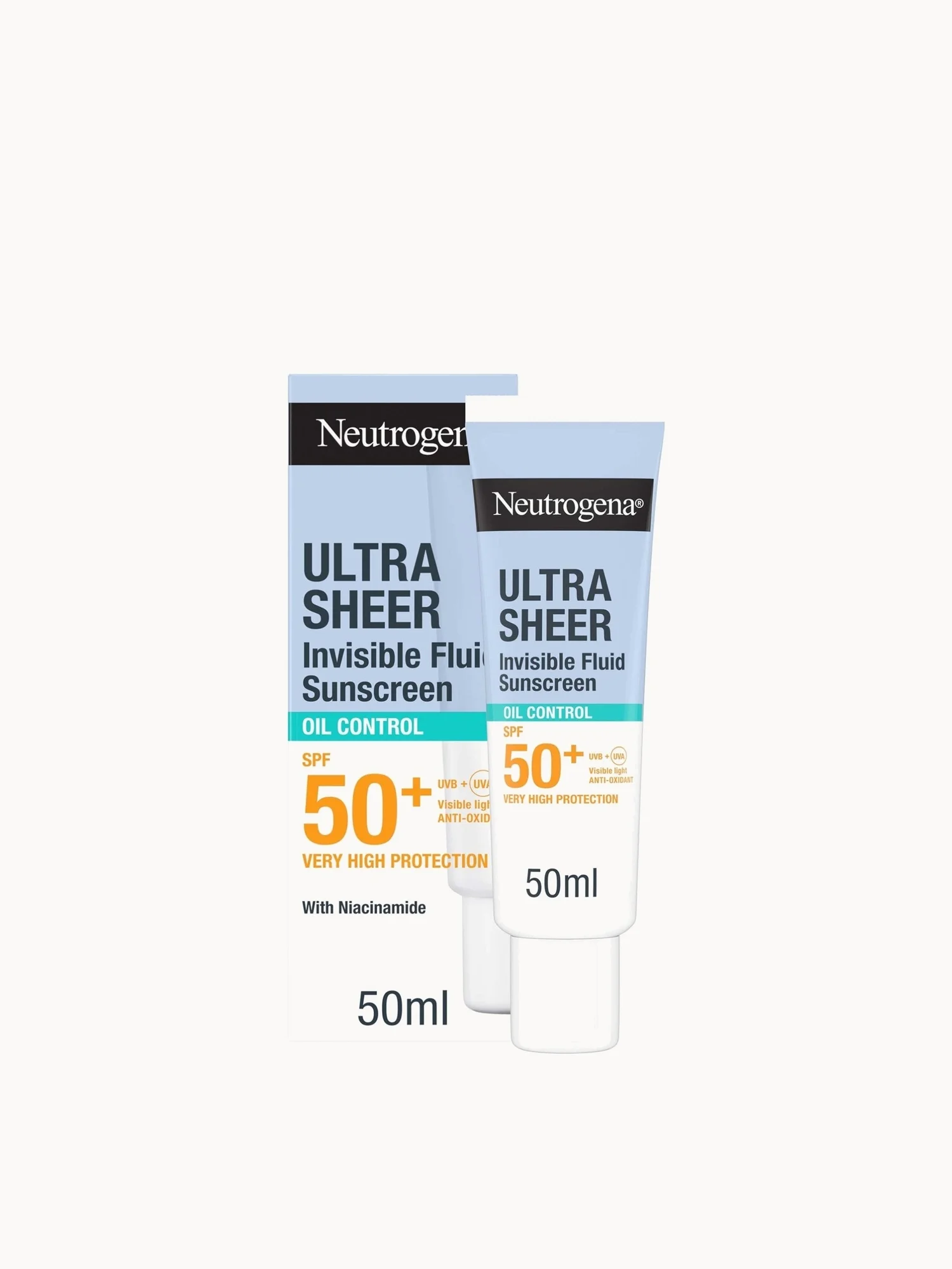 Neutrogena Ultra Sheer Invisible Fluid Sunscreen Oil Control SPF50+