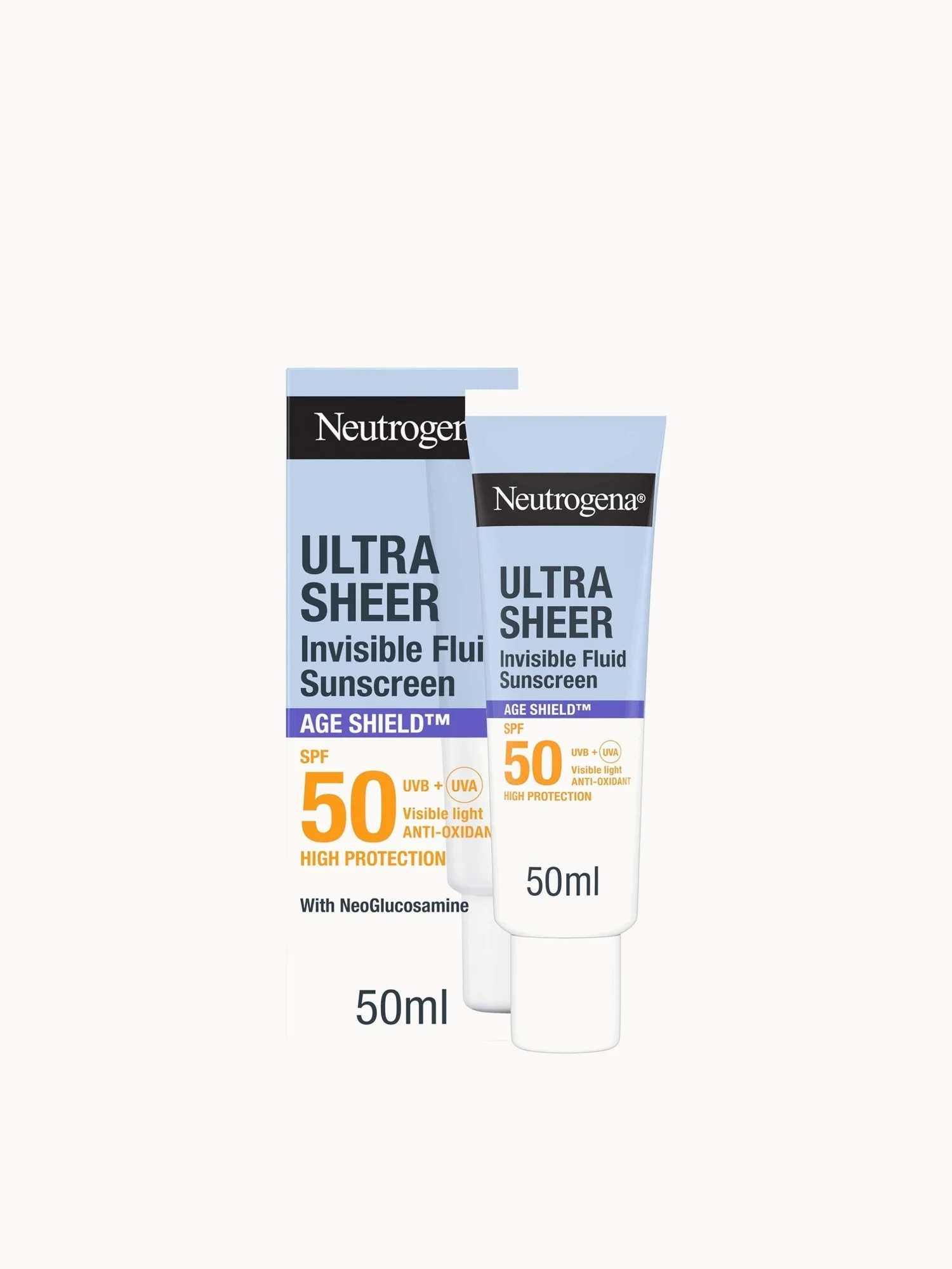 Neutrogena Ultra Sheer Invisible Fluid Sunscreen Age Shield SPF50