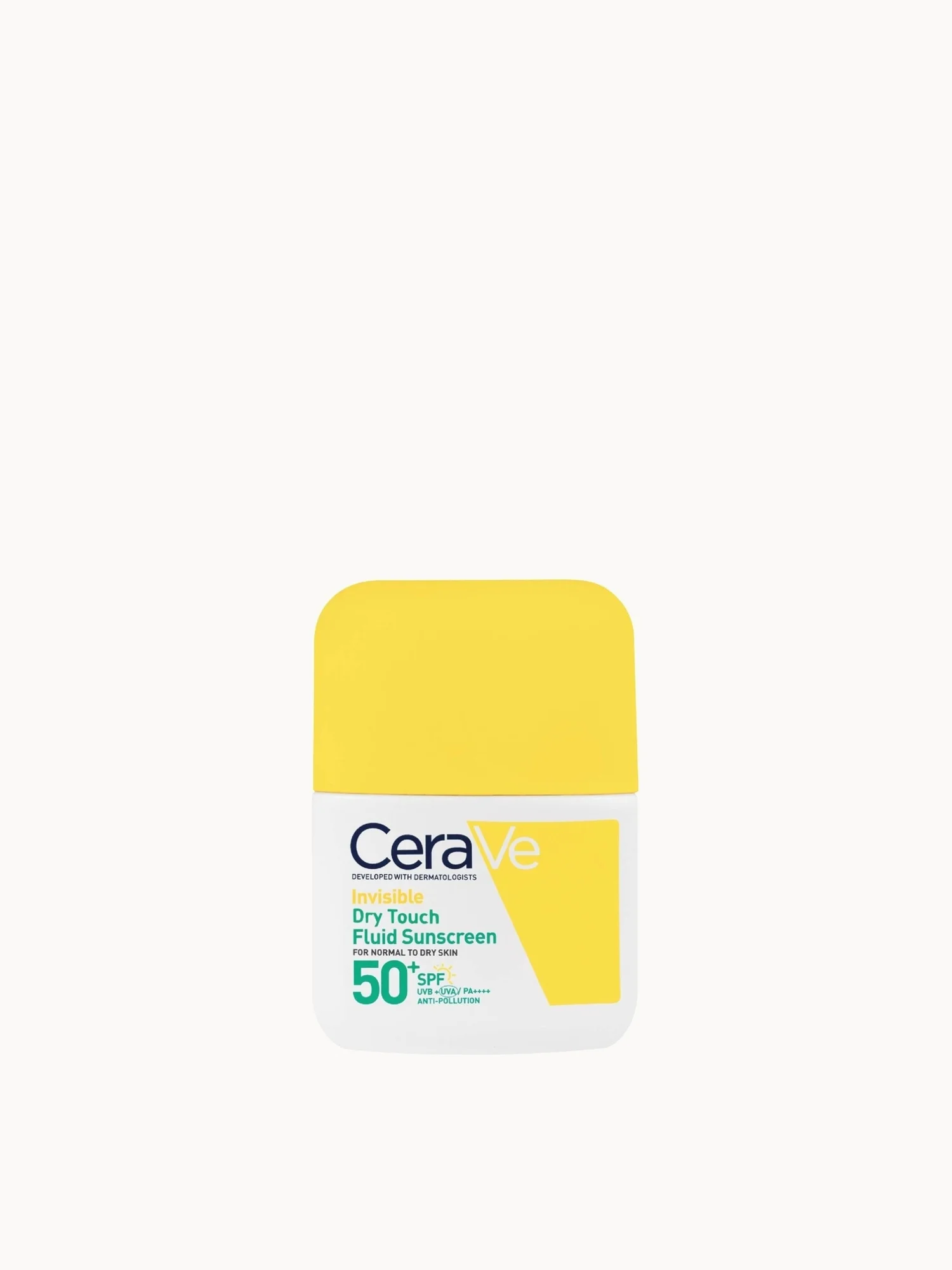 CeraVe Invisible Dry Touch Fluid Sunscreen SPF 50 for normal to oily skin with 3
