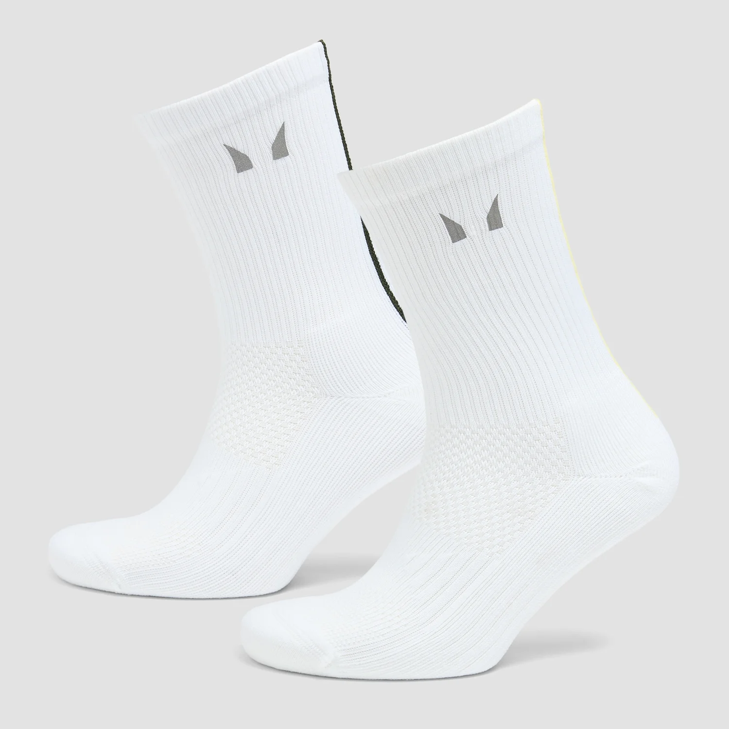 MP Stripe Running Socks (2 Pack) - Buttercream/Cloudy Green