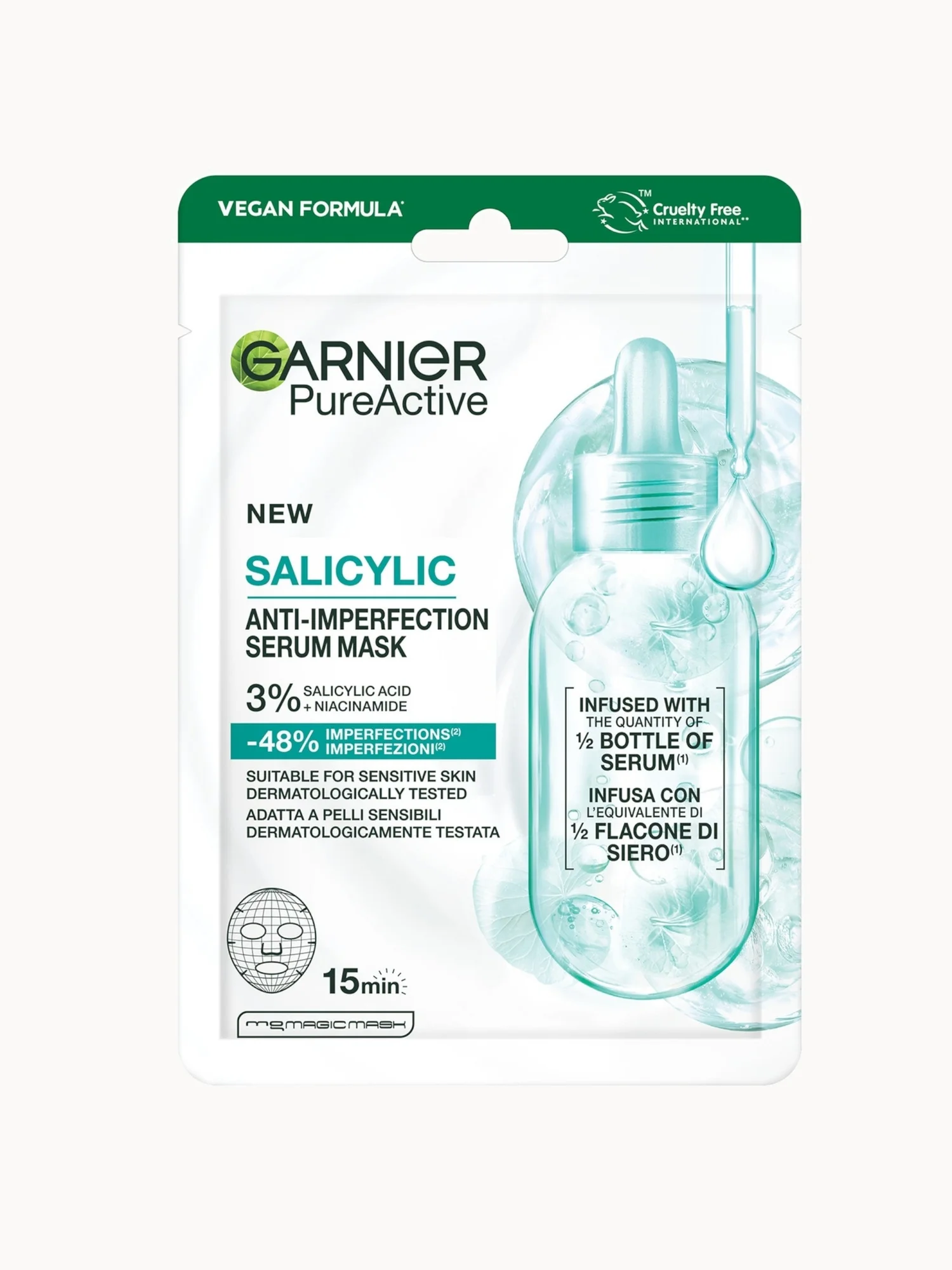 Garnier Salicylic Anti-Imperfection Serum Face Mask