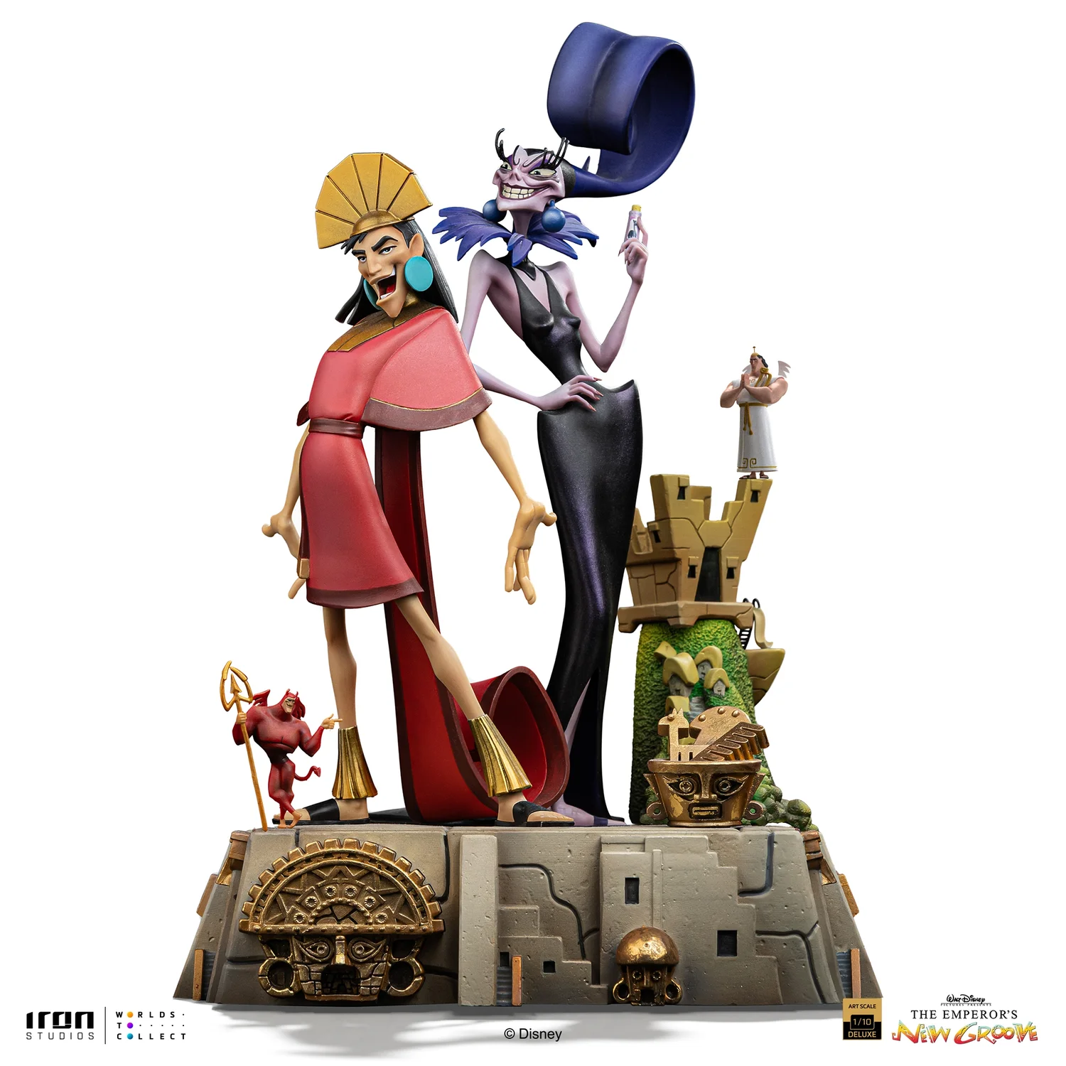 Iron Studios Disney The Emperor's New Groove Art Scale 1/10 Kuzco and Yzma Figure