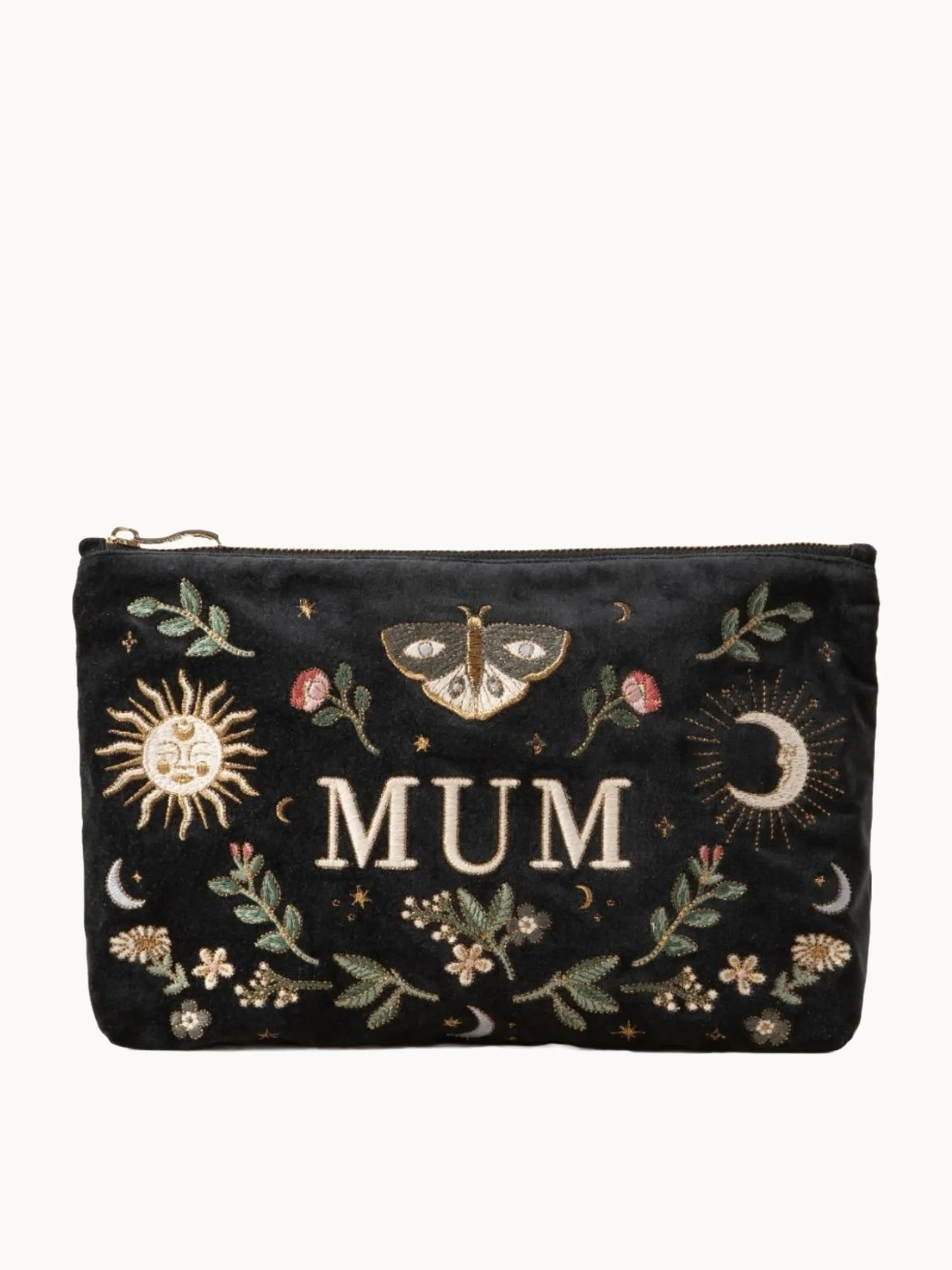 Elizabeth Scarlett Midnight Mysticism Mum Velvet Everyday Pouch - Charcoal