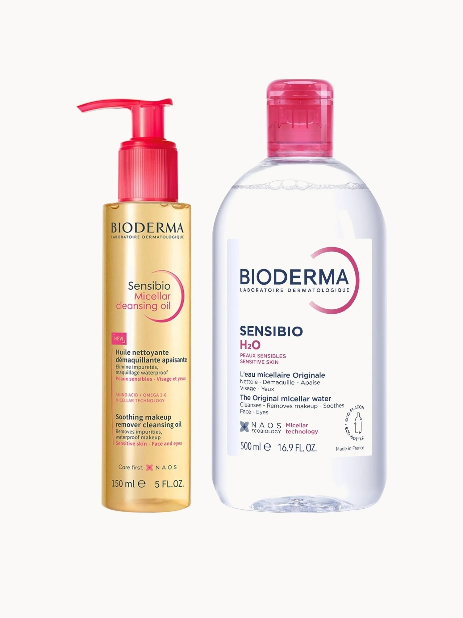 Bioderma Sensibio Soothing & Nourishing Double Cleansing Routine for Sensitive Skin