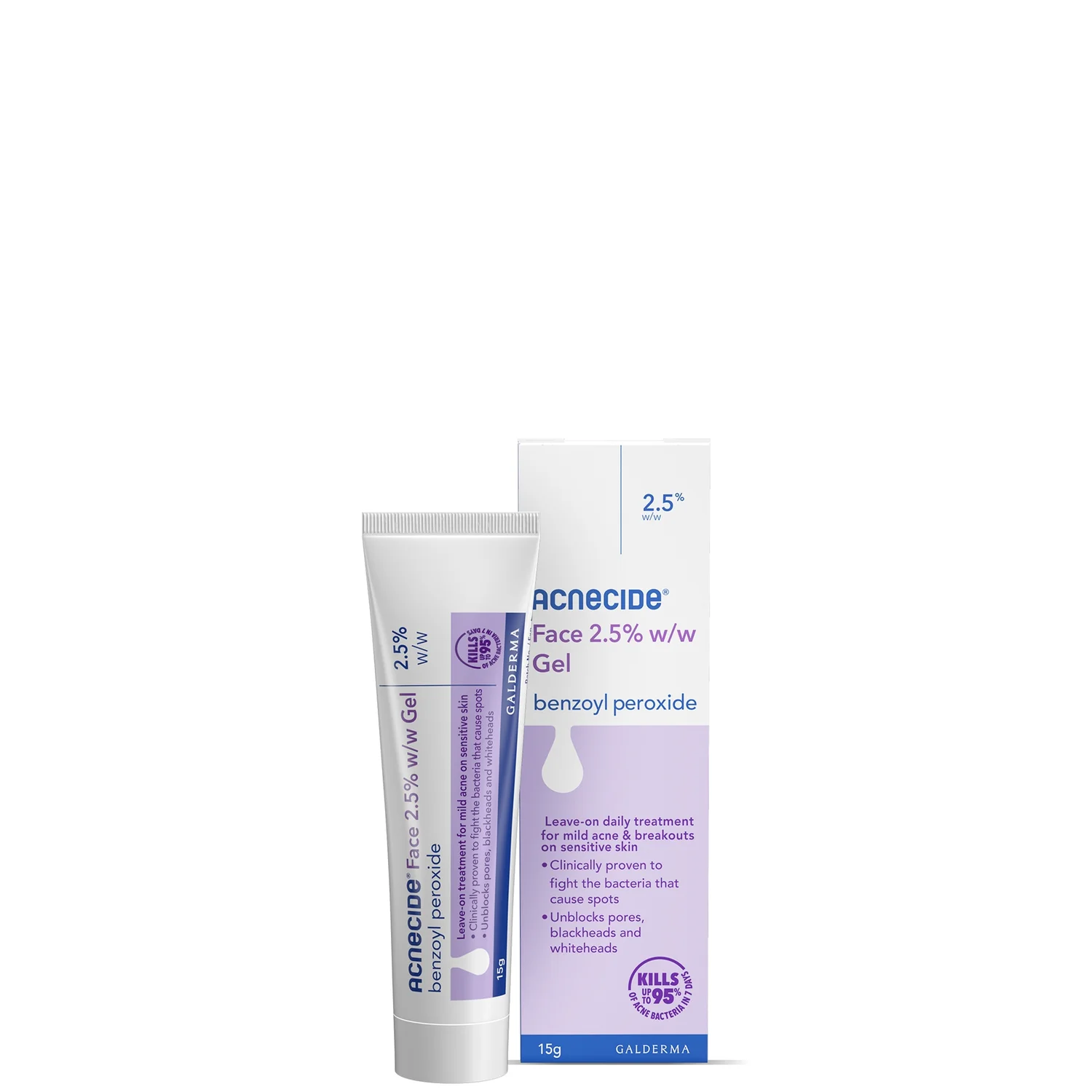 Acnecide Face Gel Spot Treatment with 2.5% Benzoyl Peroxide 15g