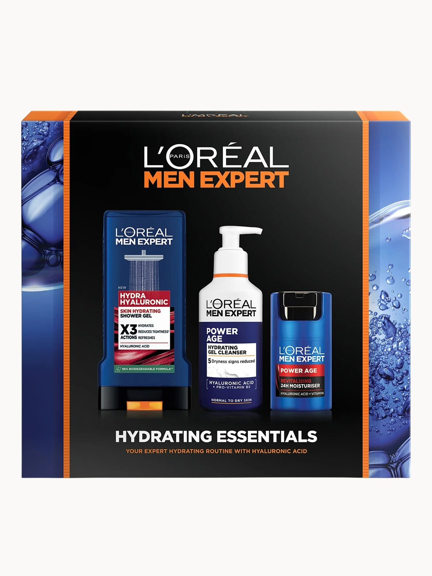 L'Oréal Paris Men Expert Hydrating Essentials Gift Set: Shower Gel, Cleanser and