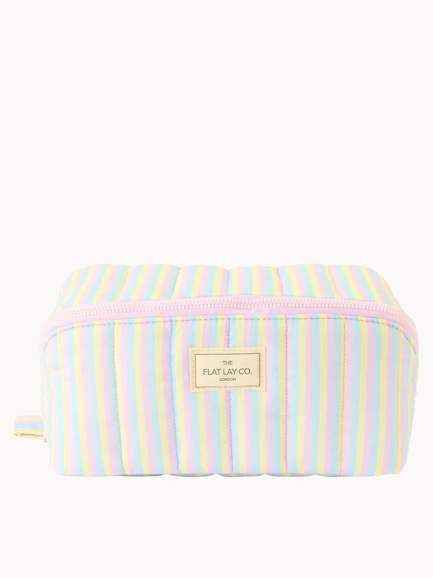 Marshmallow Flat Lay Makeup Box Bag - Sorbet Stripes LOOKFANTASTIC EXCLUSIVE