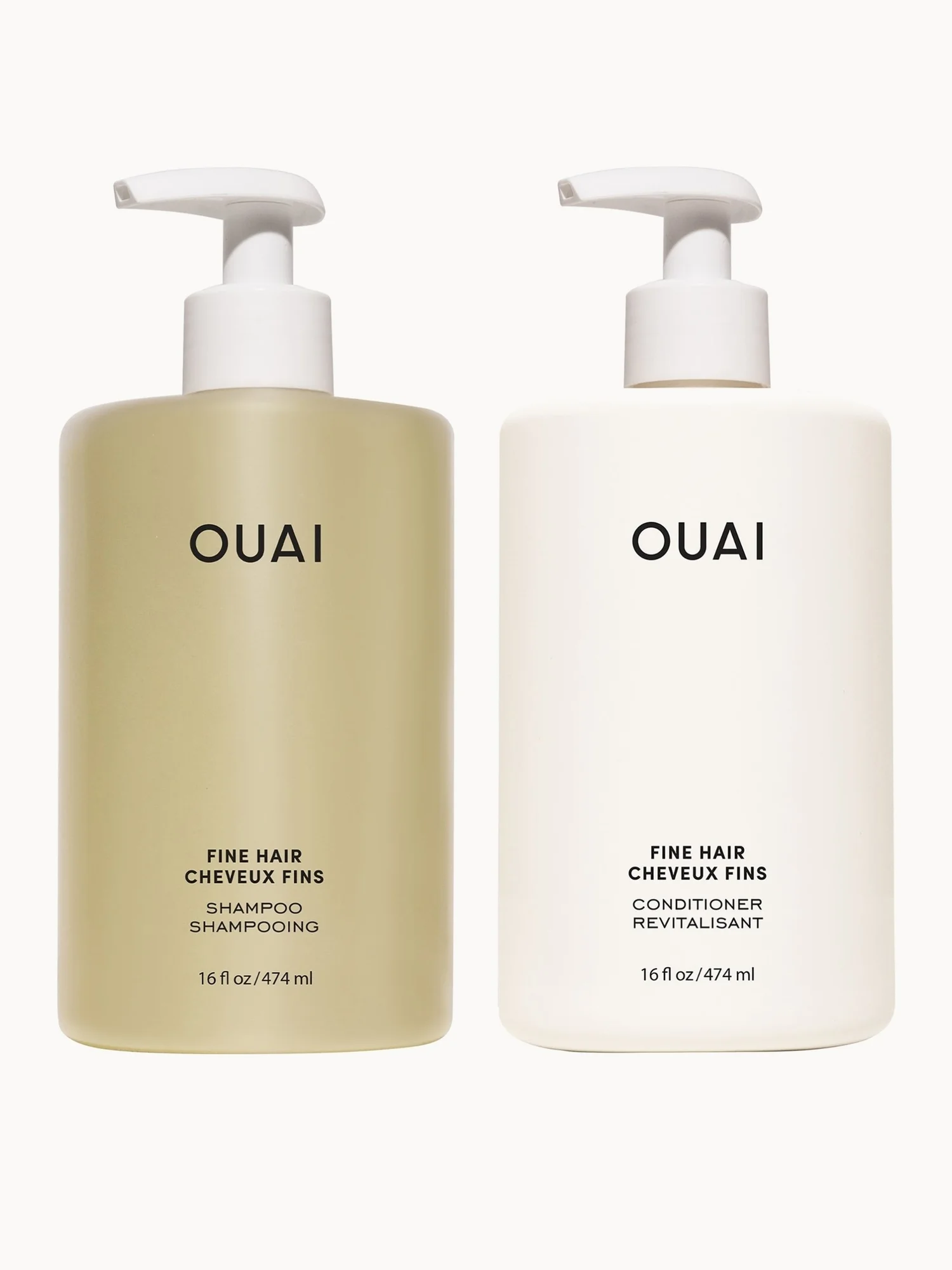 OUAI Fine Shampoo and Conditioner Jumbo Set