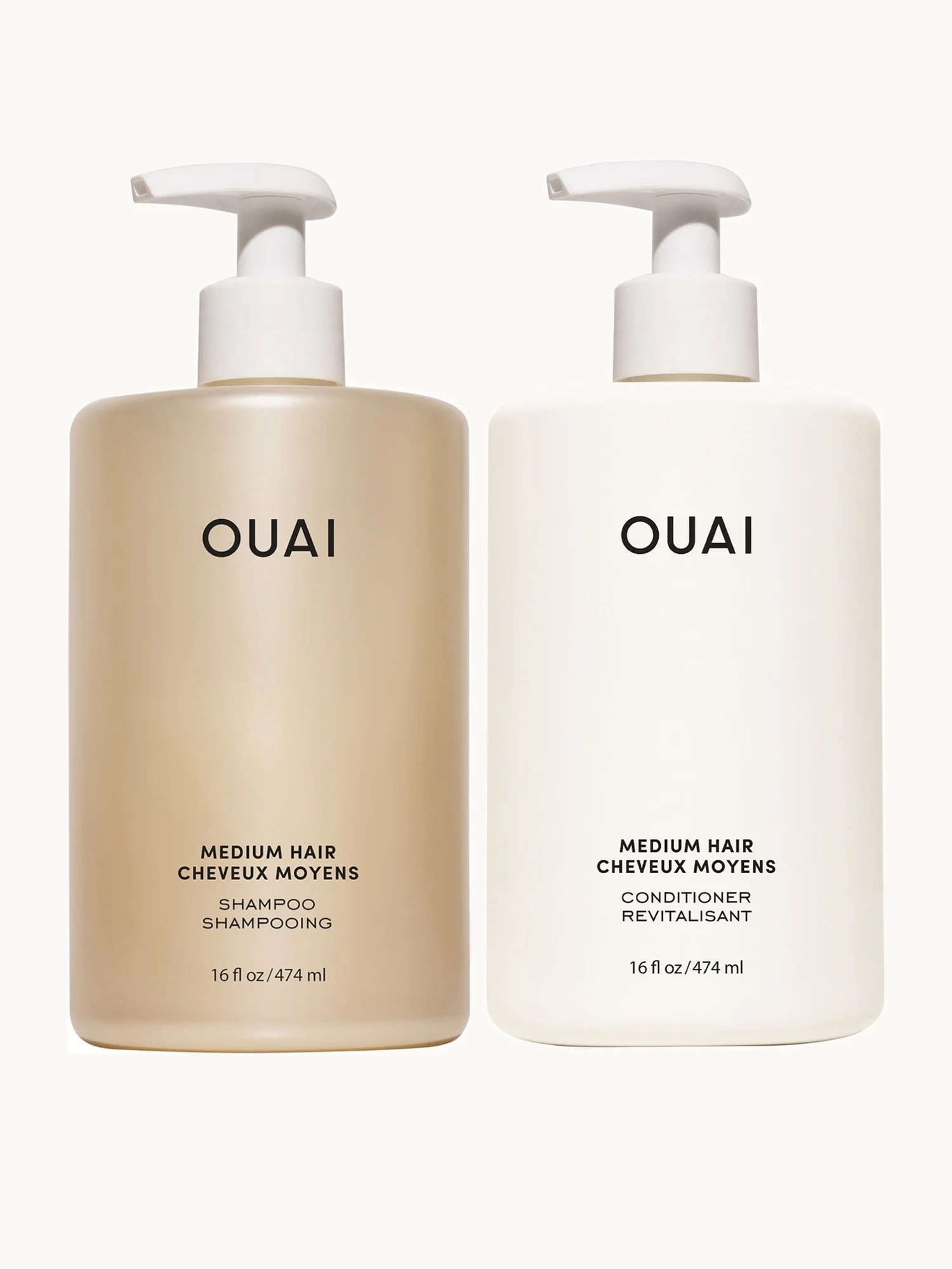 OUAI Medium Shampoo and Conditioner Jumbo Set