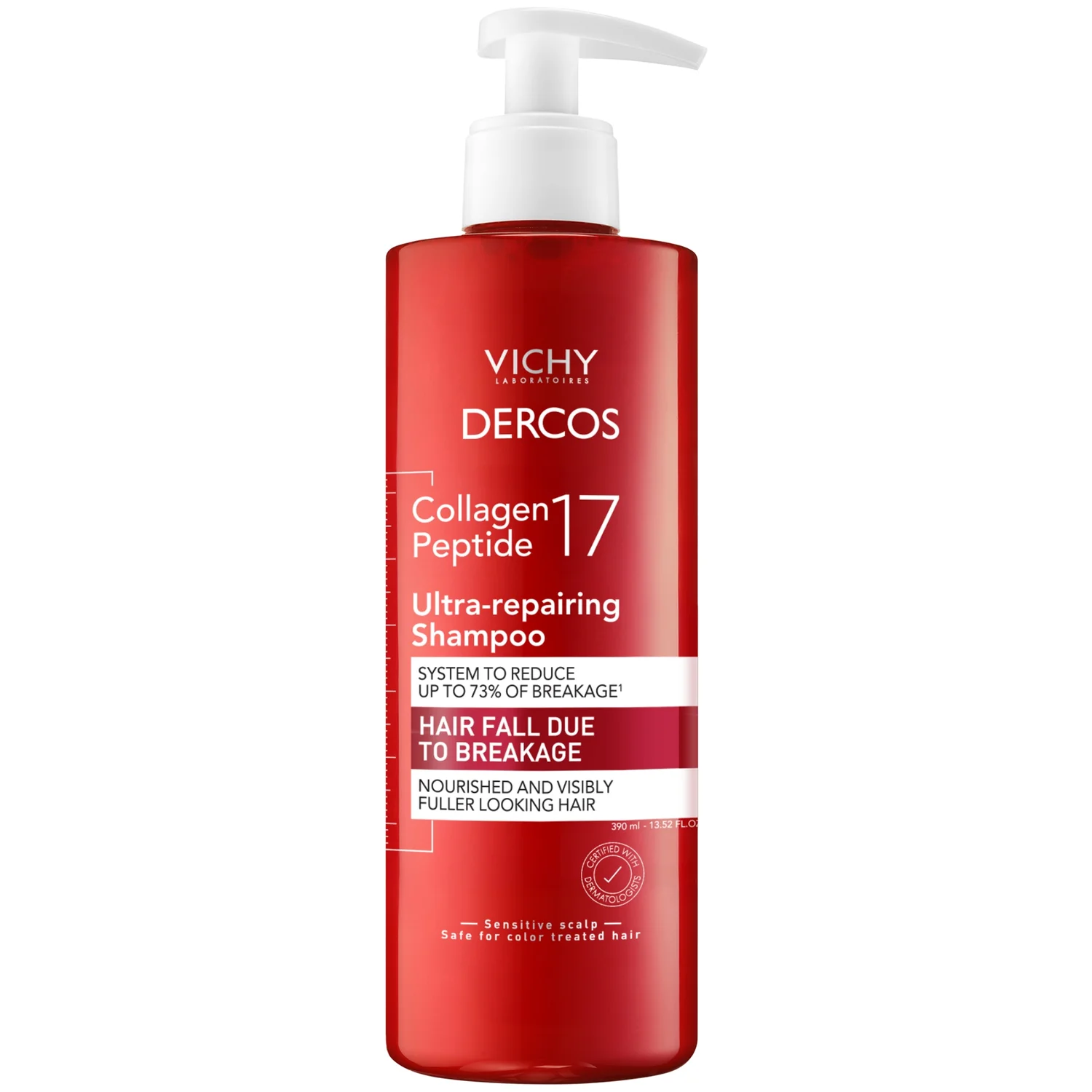 Dercos Collagen Peptide 17 Ultra-Repairing Shampoo (13.52 fl. oz.) product image