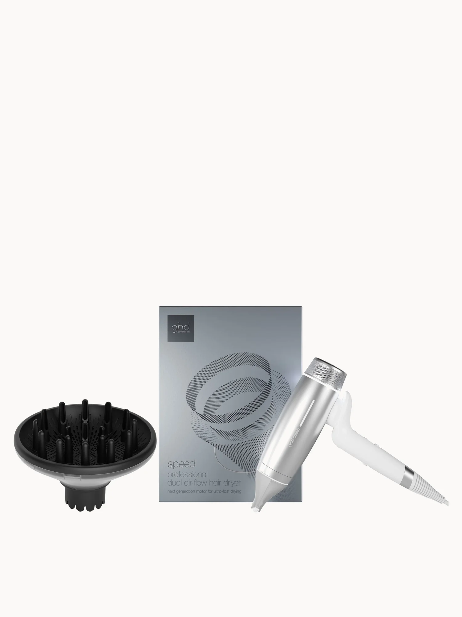 ghd white speed and diffuser attachment
