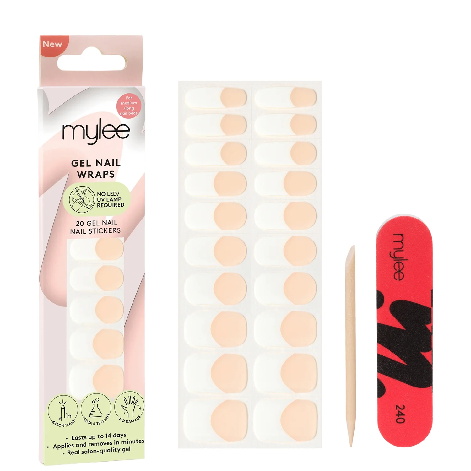 Mylee Nail Wraps French Long