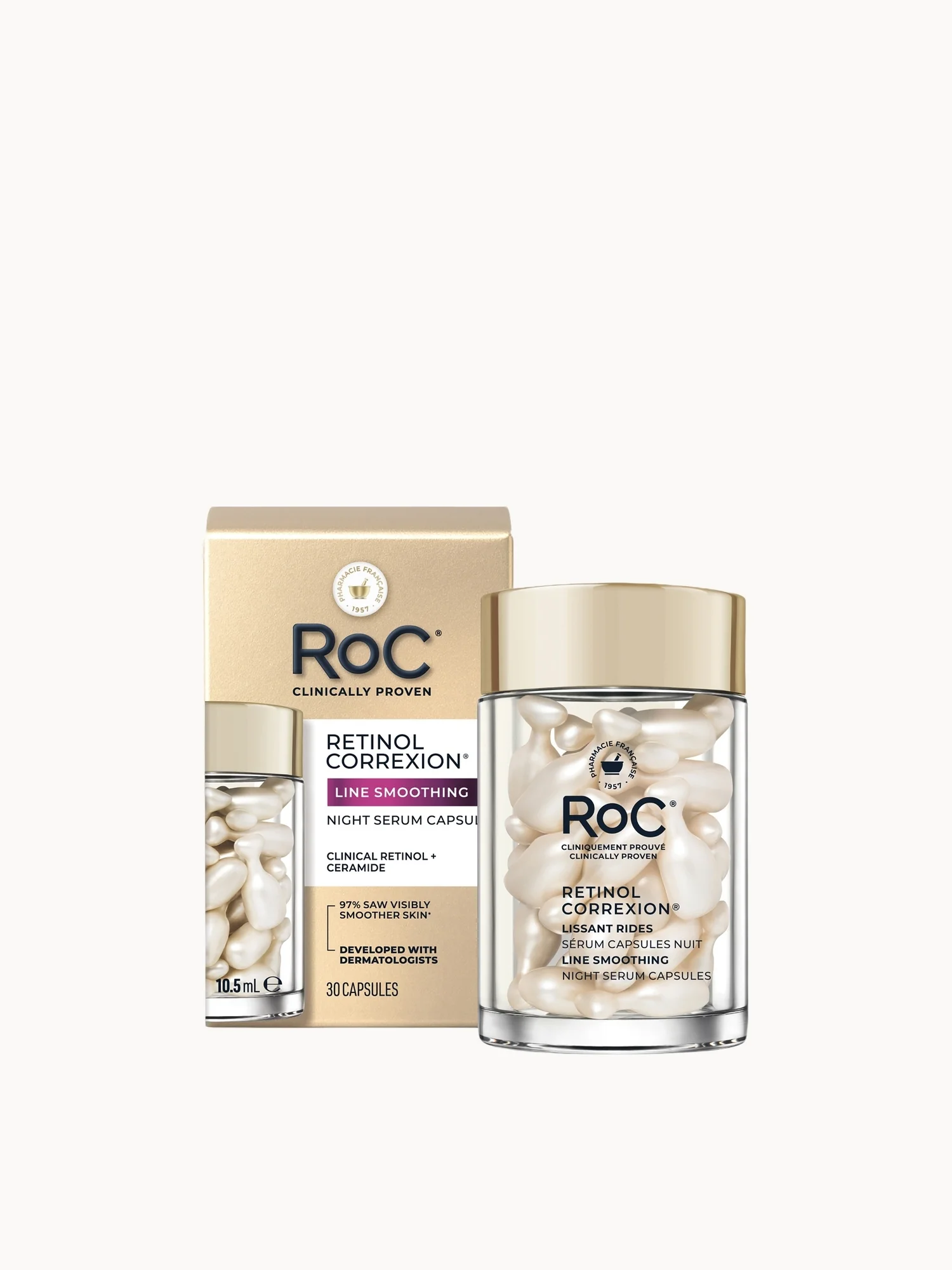 RoC Skincare Retinol Correxion Line Smoothing Capsules - 30 Capsules