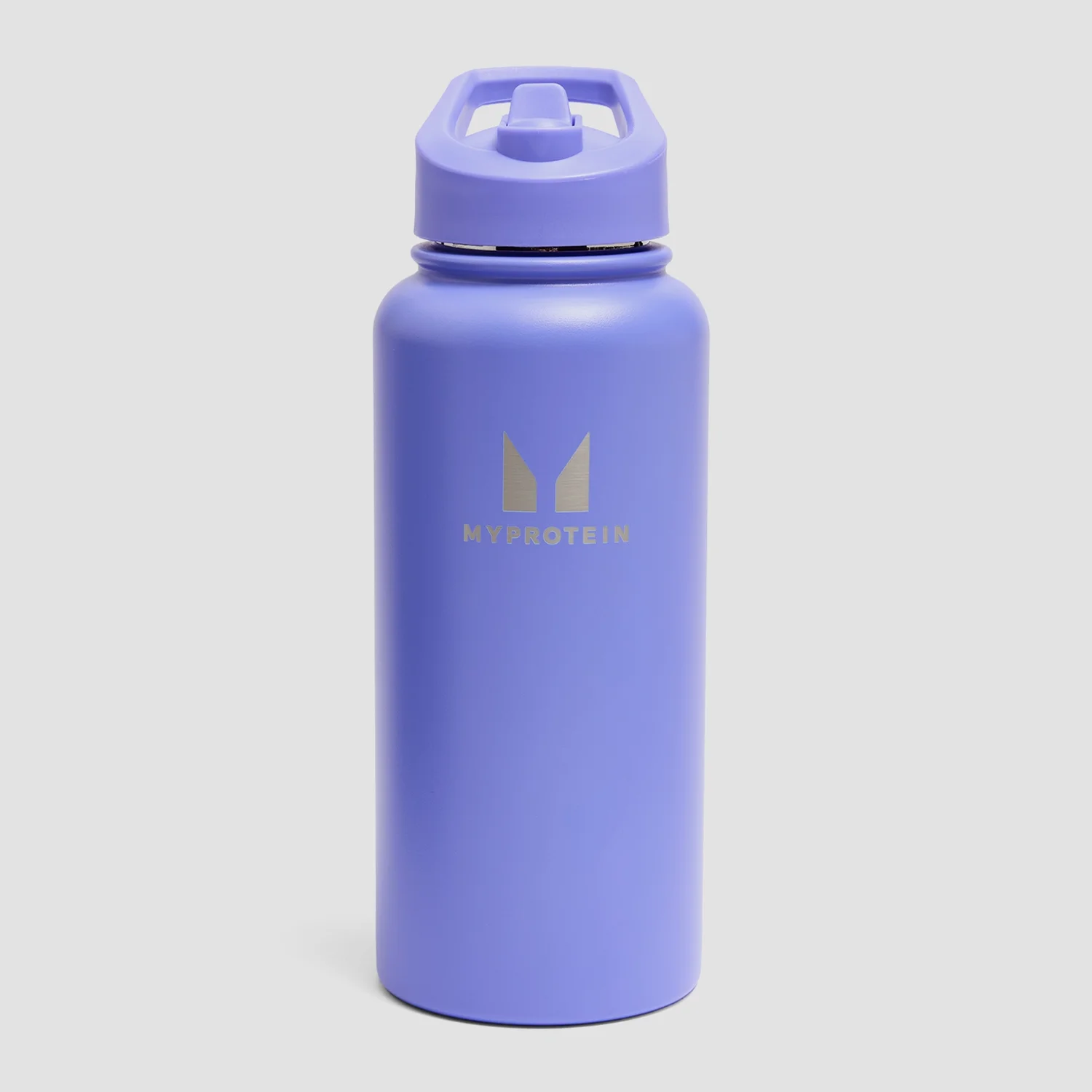 Myprotein Recycled Metal Flip Straw Bottle 1L - Power Indigo