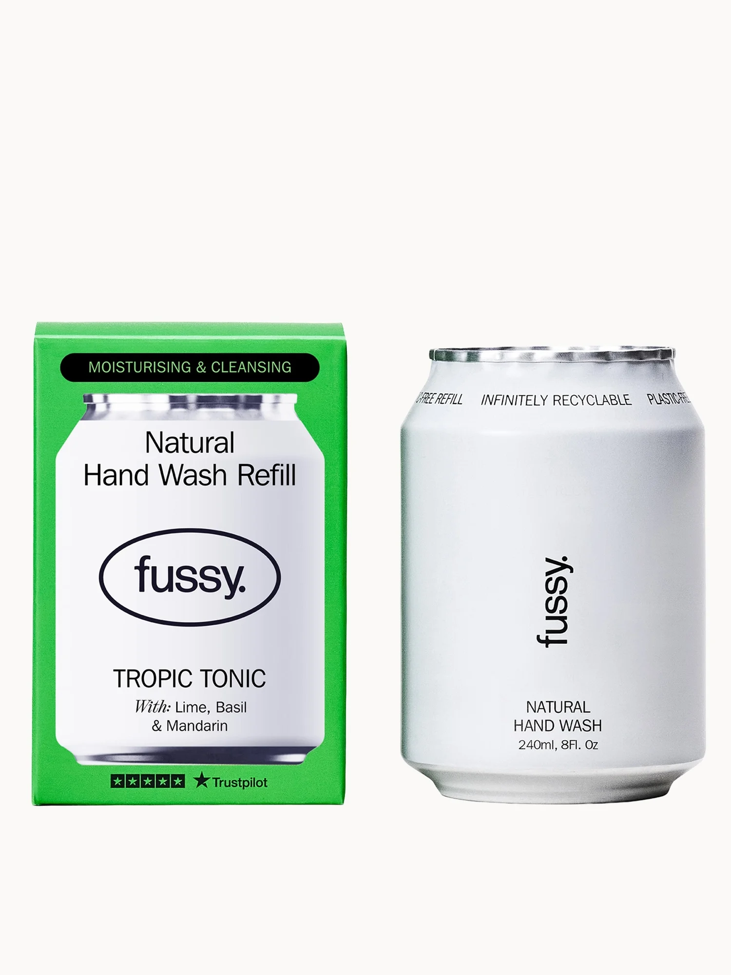 Fussy Natural Hand Wash Refill Tropic Tonic 240ml