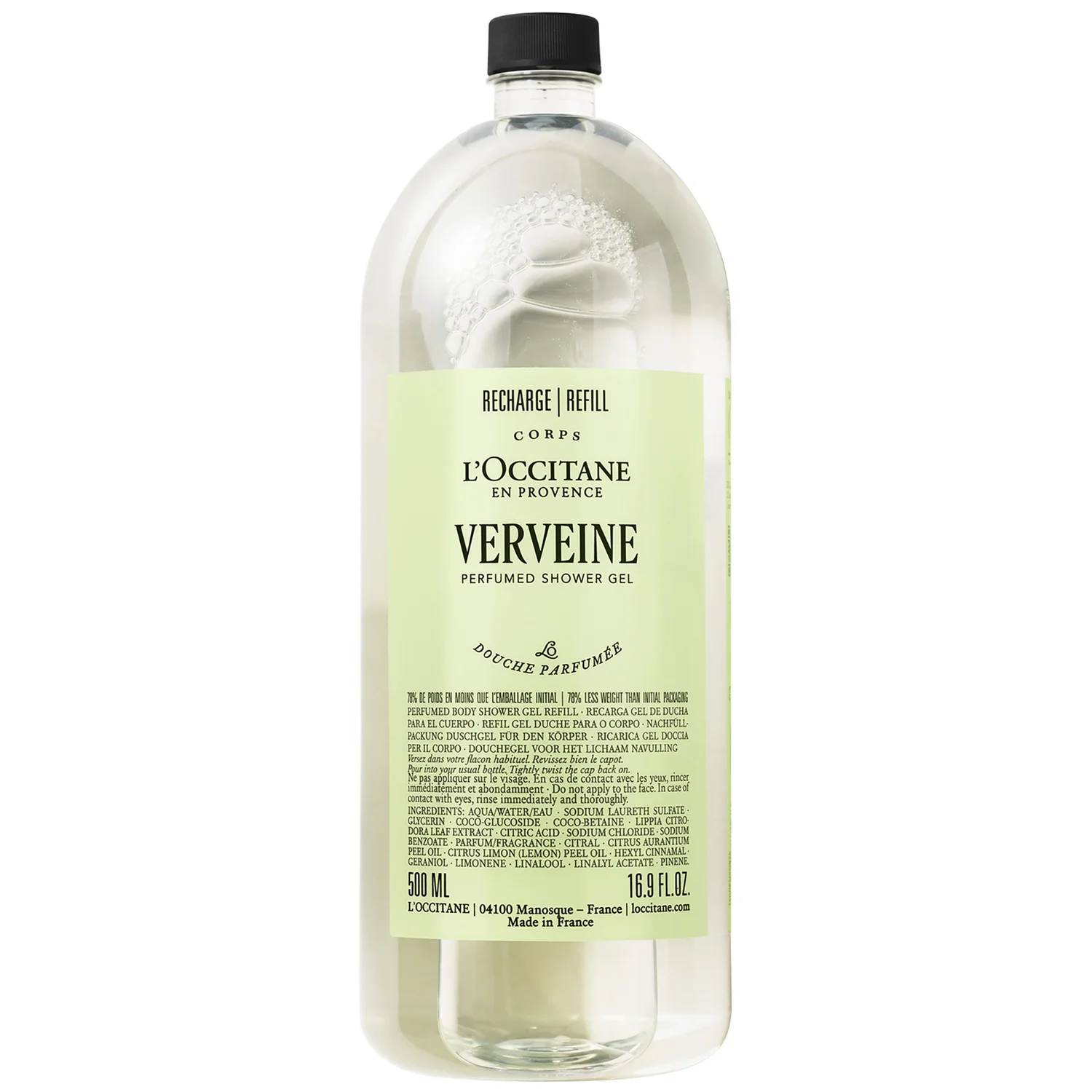 L'Occitane Verveine (Verbena) Shower Gel Refill 500ml