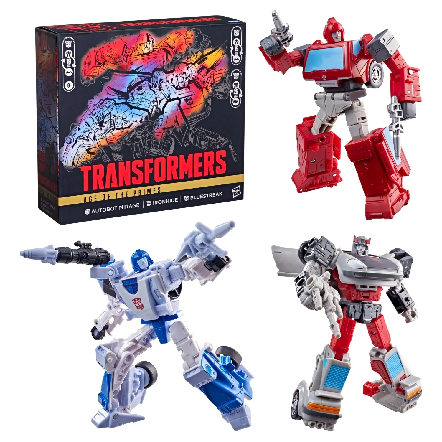 Transformers Age of the Primes 3-Pack Includes Deluxe Class Autobot Mirage and Bluestreak