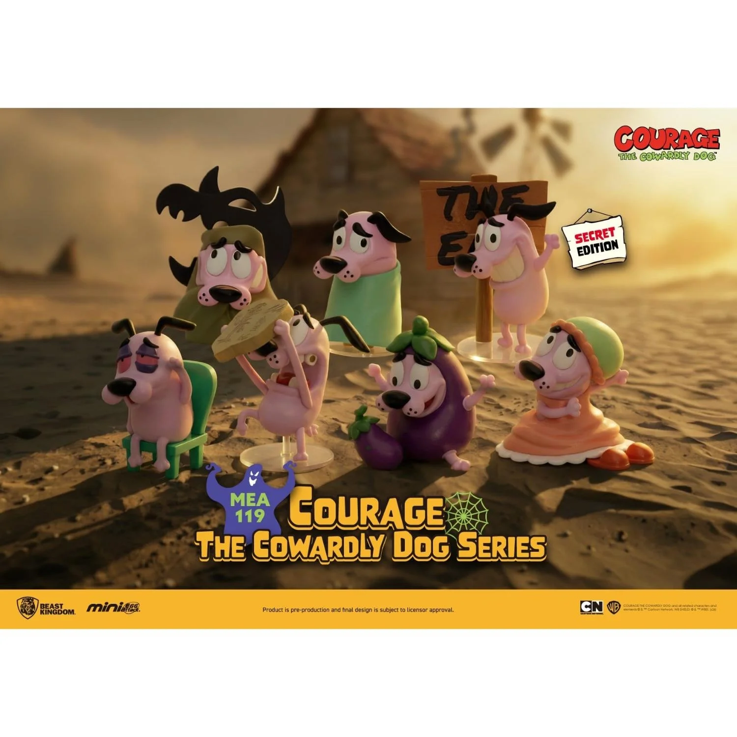 Courage the Cowardly Dog Mini Egg Attack Blind Box Figures Assortment 8 cm (6)