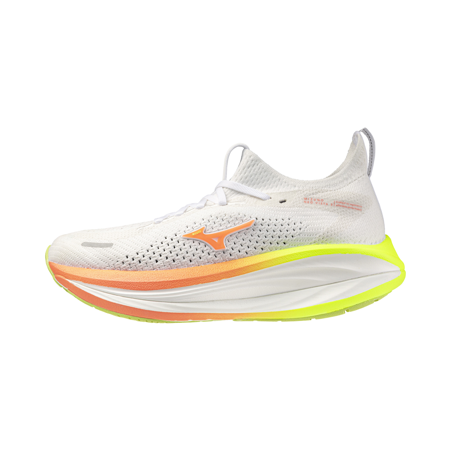 Mizuno Women's Neo Vista 3 - White/Flamingo Coral/Lime Pulp