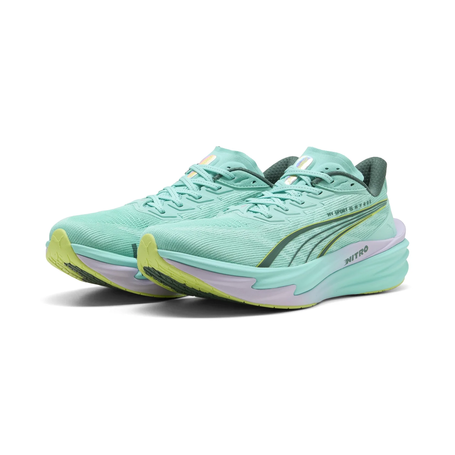 PUMA X HYROX Men's Deviate Nitro 4 Trainers - Intense Mint/Light Lavender