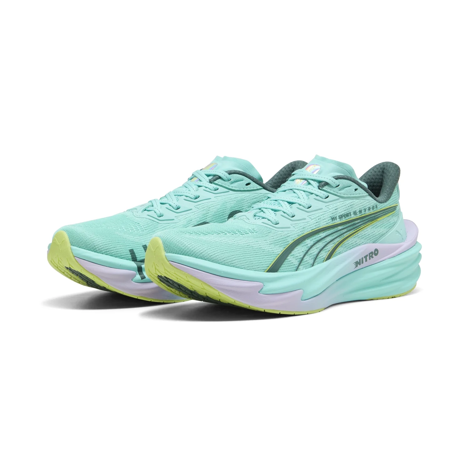 PUMA X HYROX Women's Deviate Nitro 4 Trainers - Intense Mint/Light Lavender