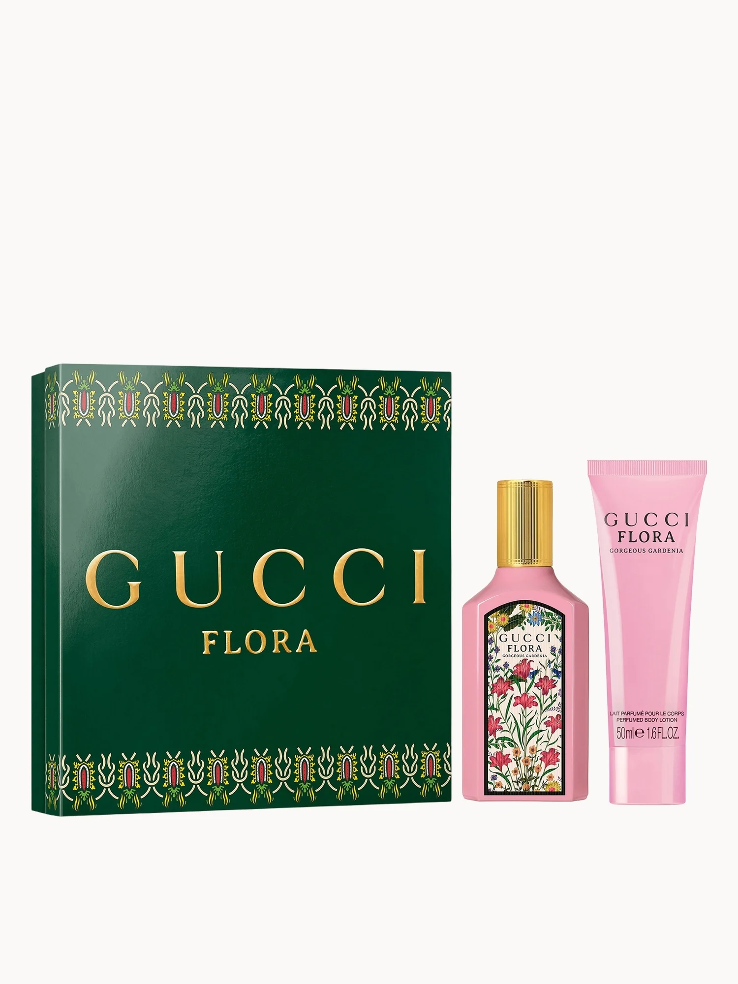 Gucci Flora Gorgeous Gardenia Eau de Parfum for Women and Perfumed Body Lotion Duo Gift