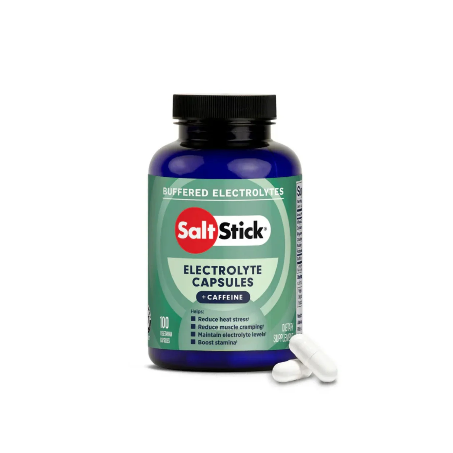 Salt Stick, 100 Capsule Plus Caffeine Tub