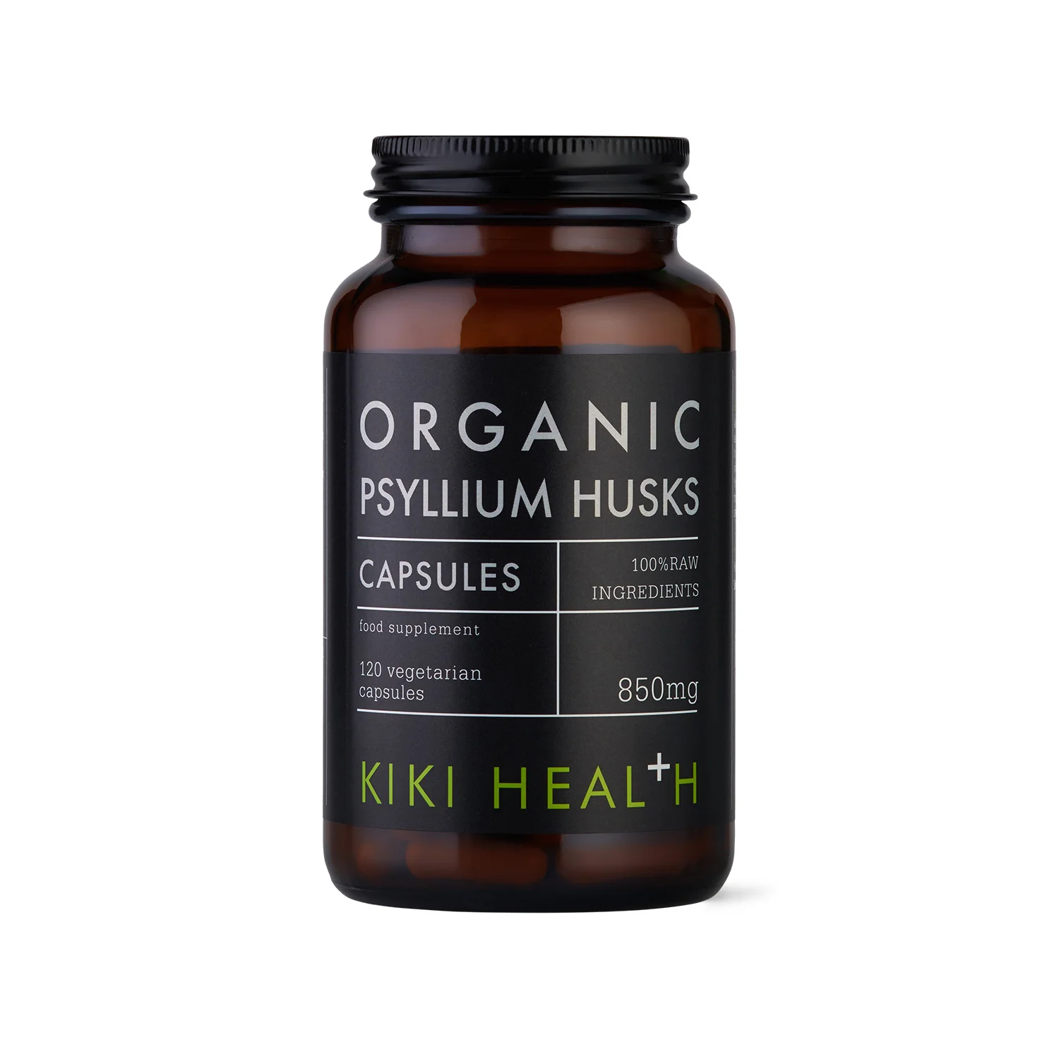 KIKI Health Organic Psyllium Husks - 120 Vegicaps