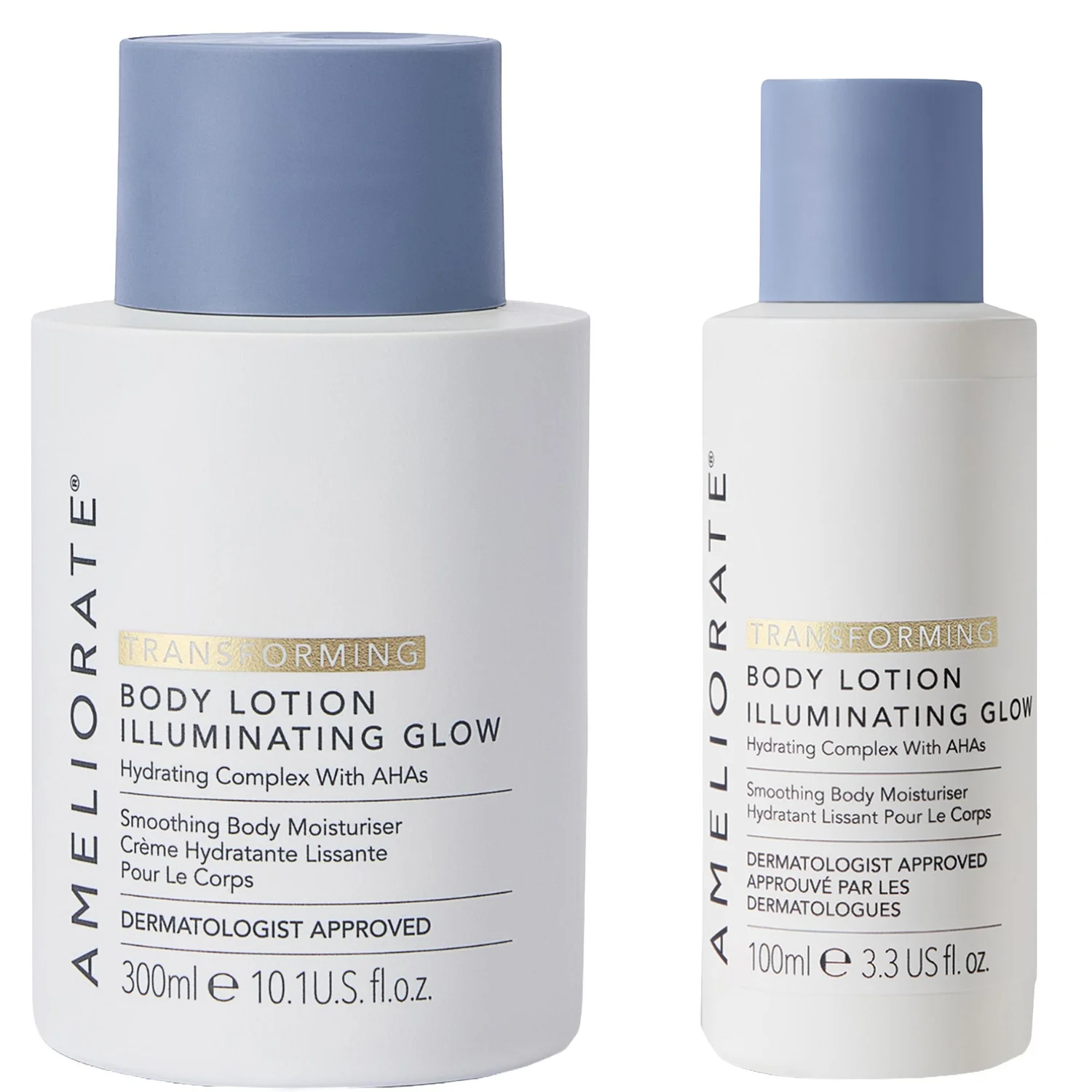 AMELIORATE Illuminating Glow Transforming Body Lotion Home and Away Duo