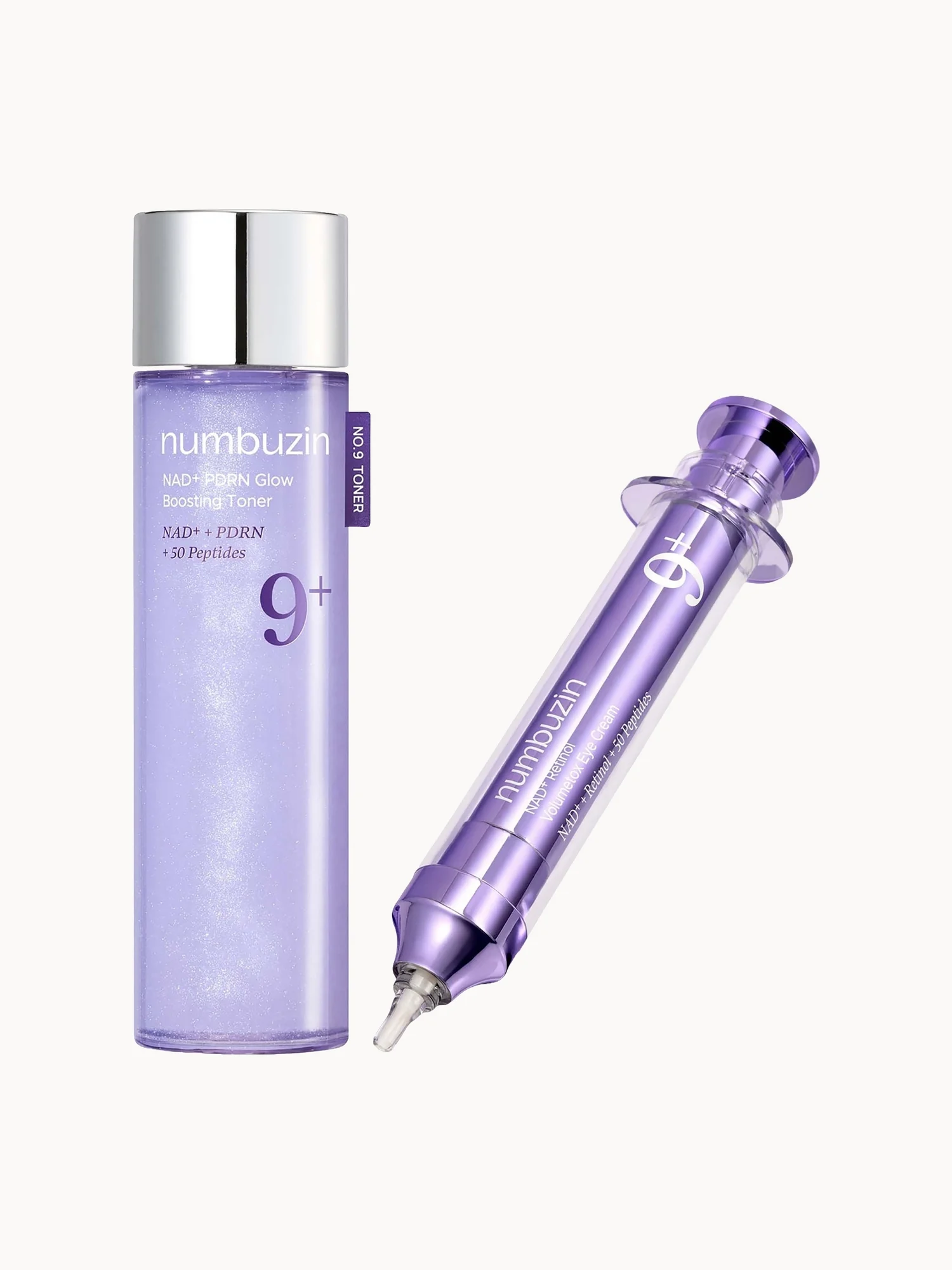 Numbuzin NO.9 NAD PDRN Glow Toner and Retinol Eye Cream Duo