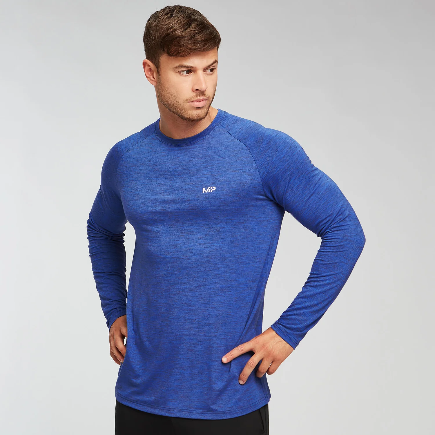 MP Men's Performance Long Sleeve T-Shirt - Cobalt/Black MP Men's Performance Long Sleeve T-Shirt - Cobalt/Black