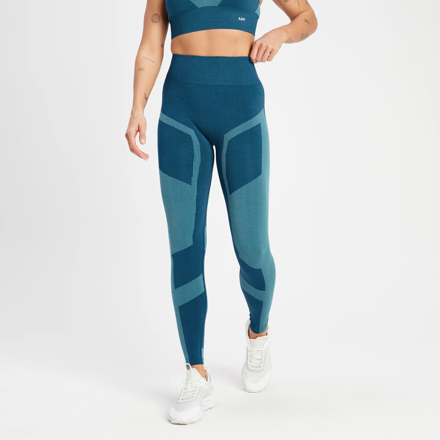 MP Women's Impact Scrunch Seamless Leggings - Teal Blue MP Women's Impact Scrunch Seamless Leggings - Teal Blue