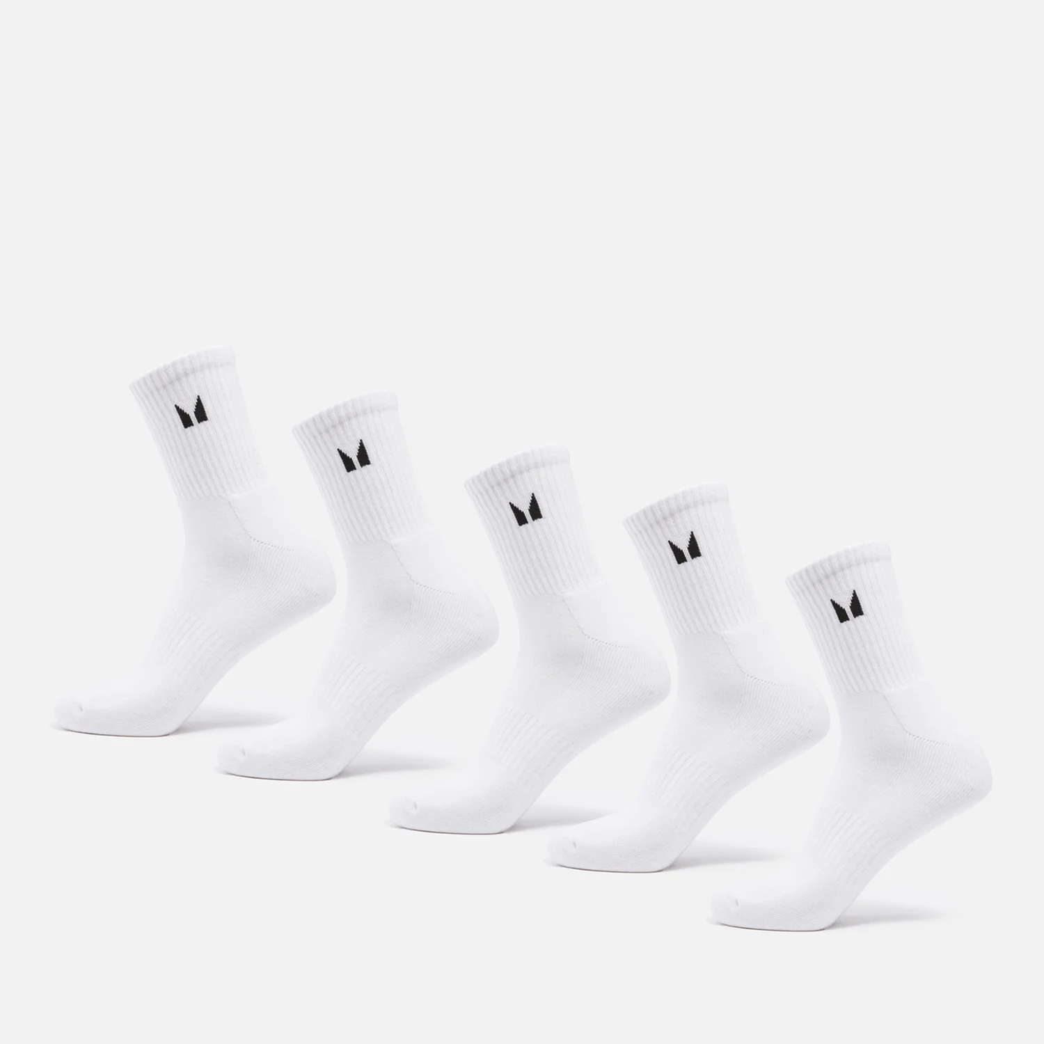 MP Unisex Crew Socks (5 Pack) - White MP Unisex Crew Socks (5 Pack) - White