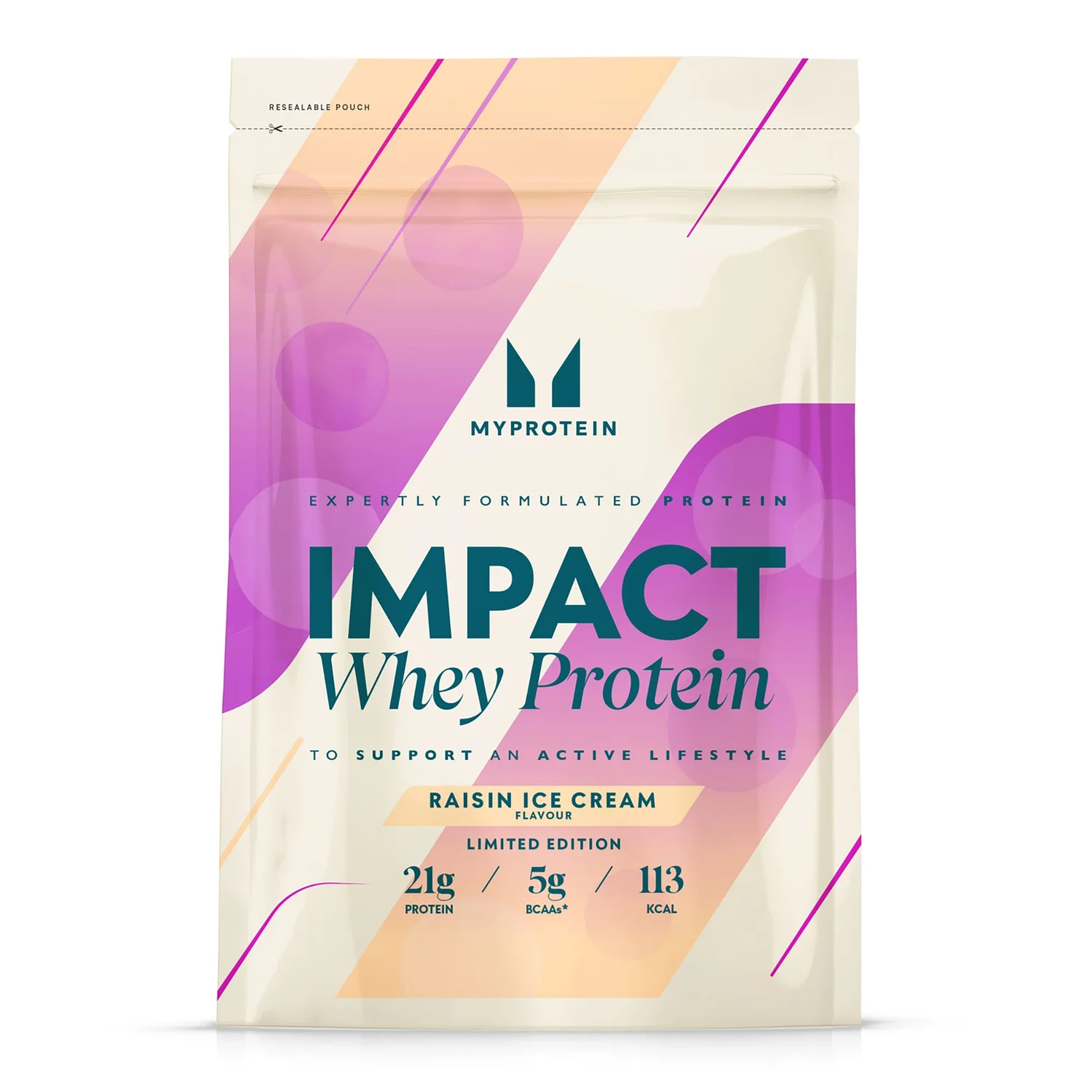 Impact ホエイ プロテイン 250G - 8食分 レーズンアイスクリーム