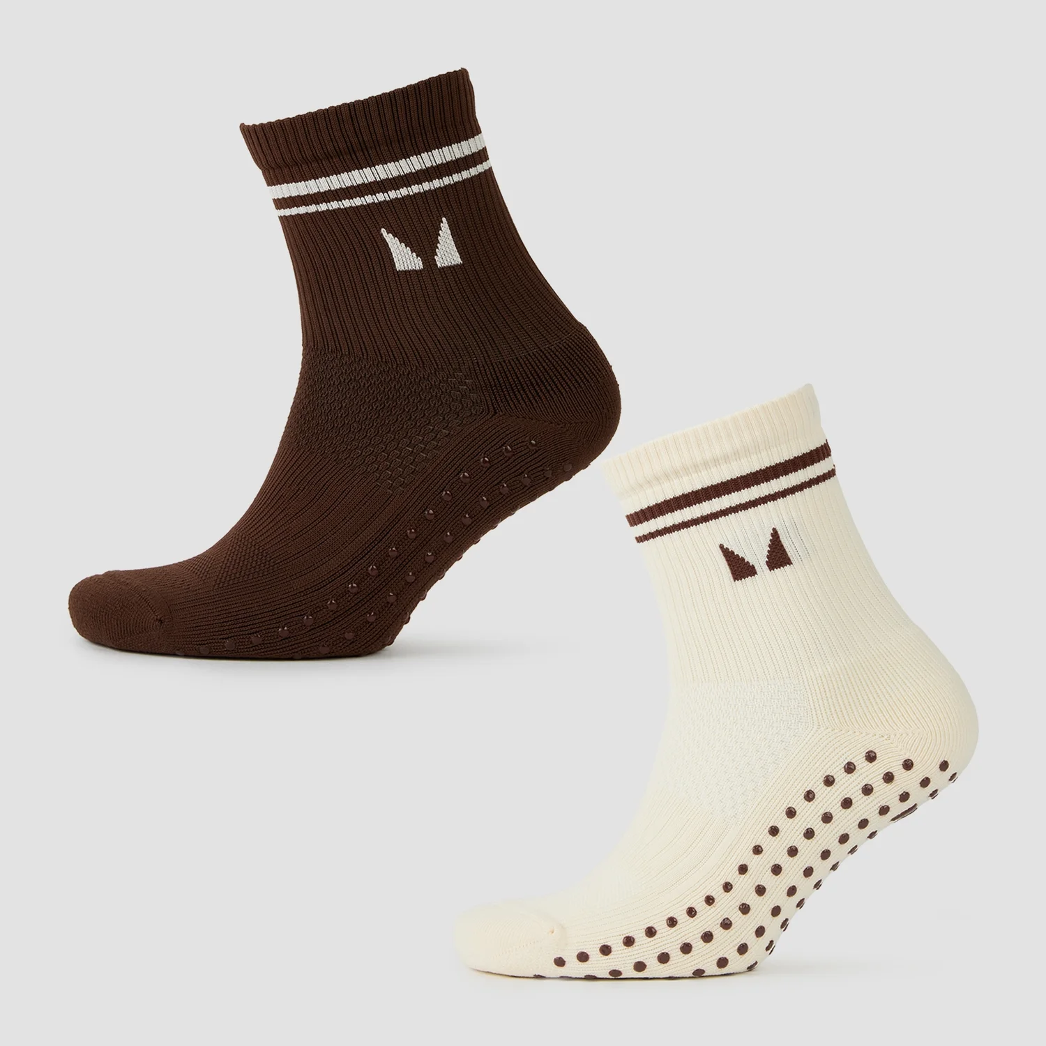MP Pilates Socks (2 pack) - Soft Cream/Chocolate MP Pilates Socks (2 pack) - Soft Cream/Chocolate