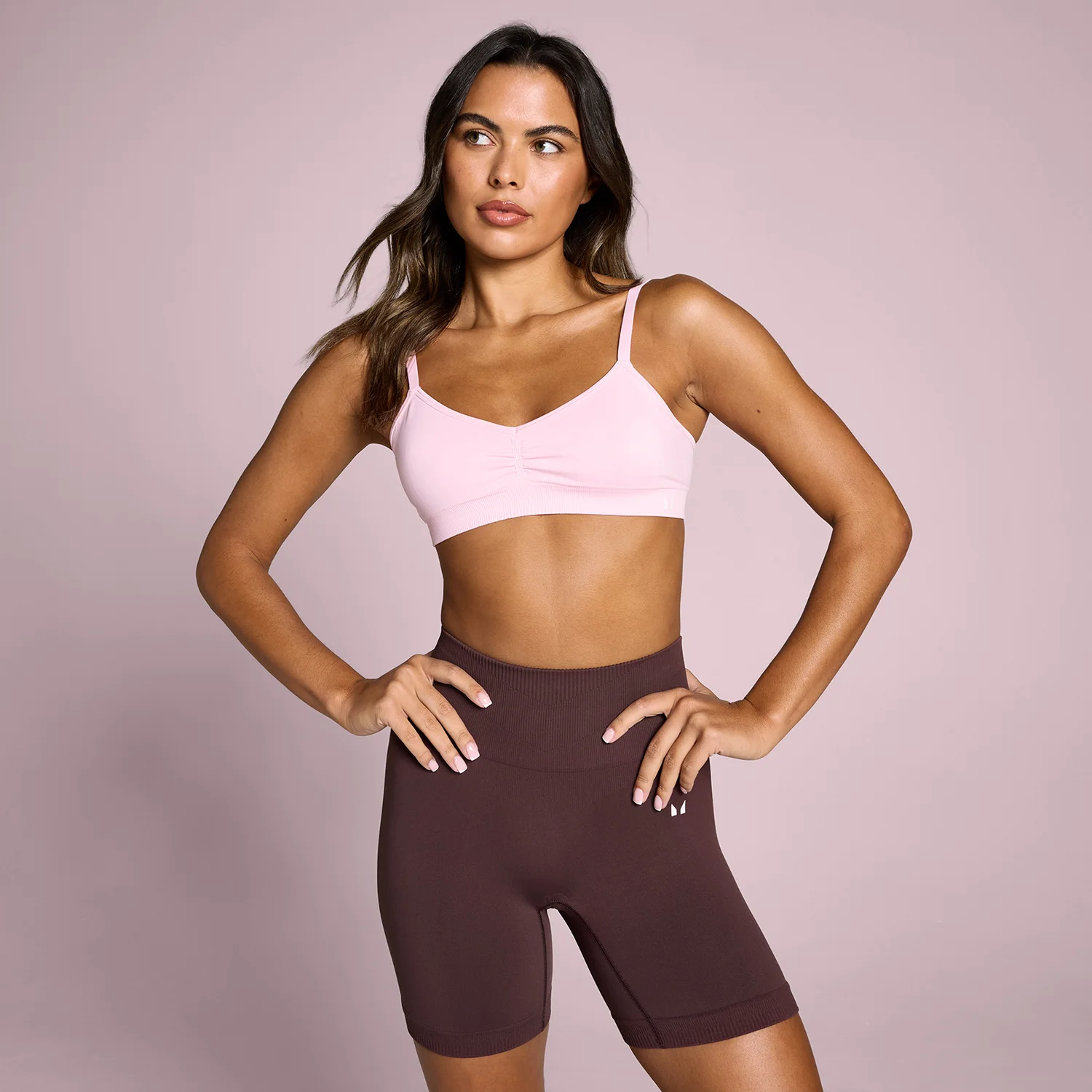 MP Women's Tempo Seamless Ruched Front Sports Bra MP Women's Tempo Seamless Ruched Front Sports Bra