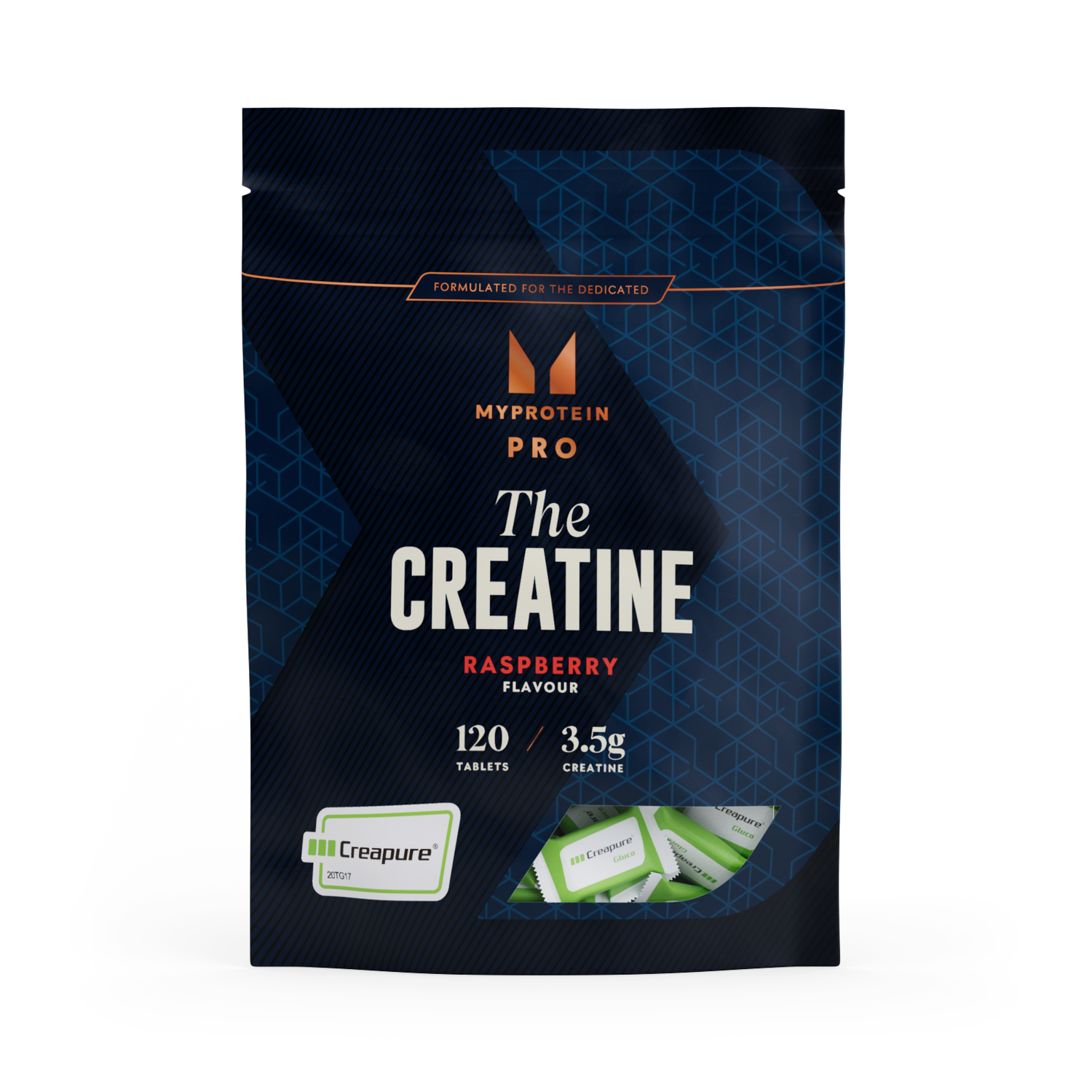 Myprotein THE Creatine Creapure Kauwtabletten Framboos 120 tabletten
