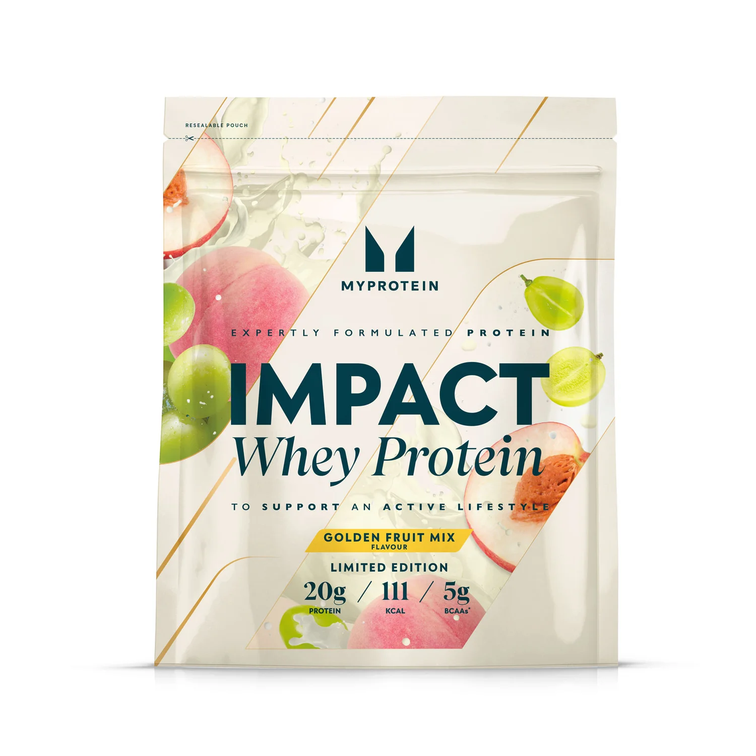 Impact ホエイ プロテイン 250G - 8食分 ゴールデンフルーツミックス