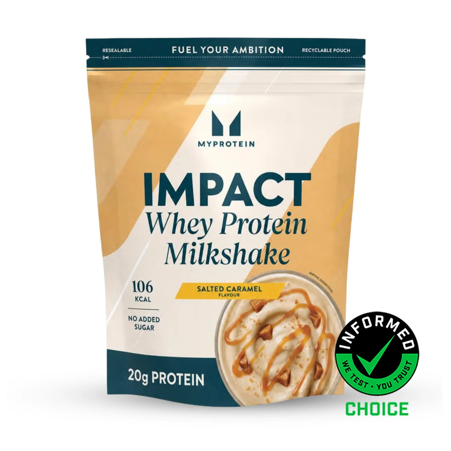 Impact whey protein milkshake