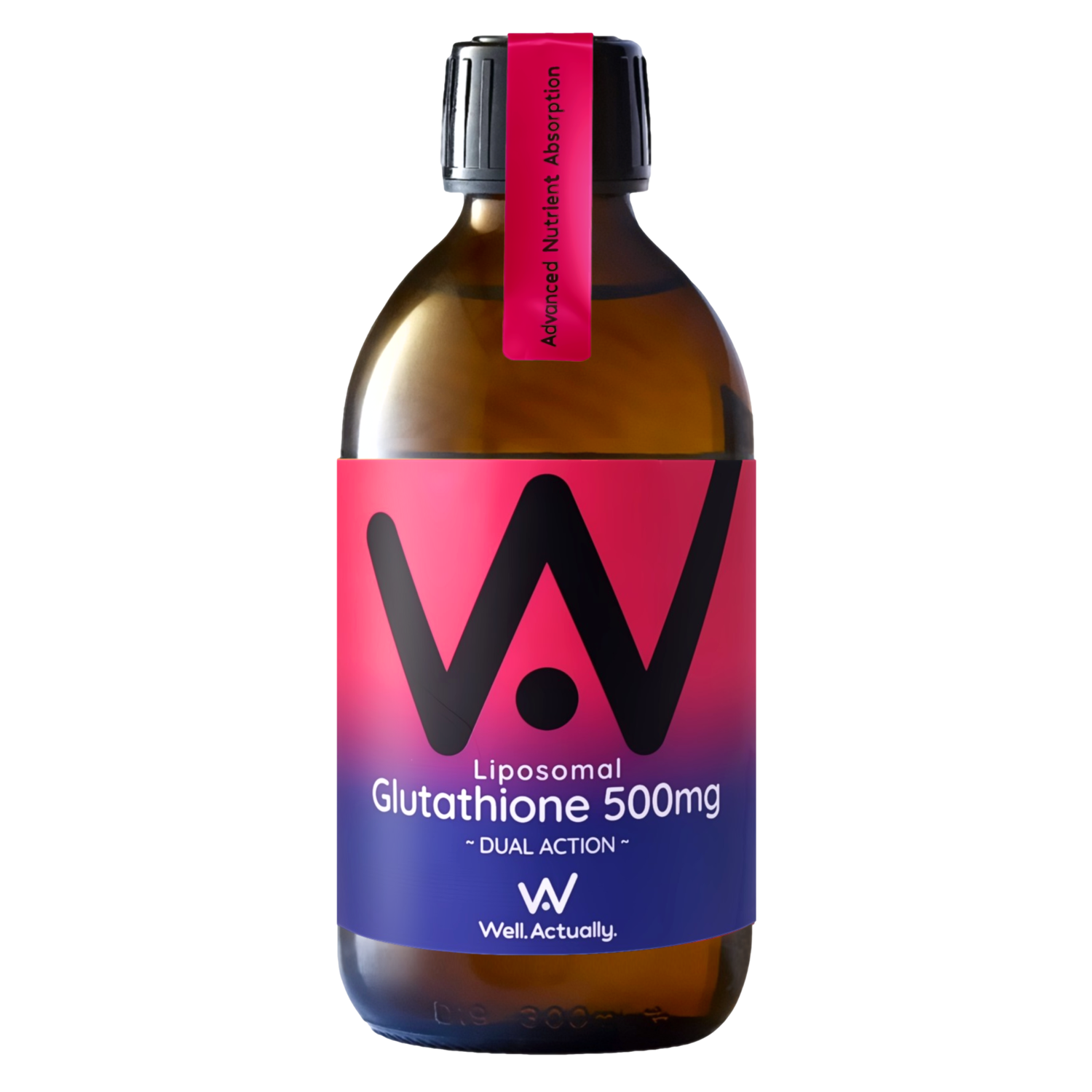 Well.Actually. Liposomal Glutathione Dual Action - 500mg - Cherry (250ml) Well.Actually. Liposomal Glutathione Dual Action - 500mg - Cherry (250ml)