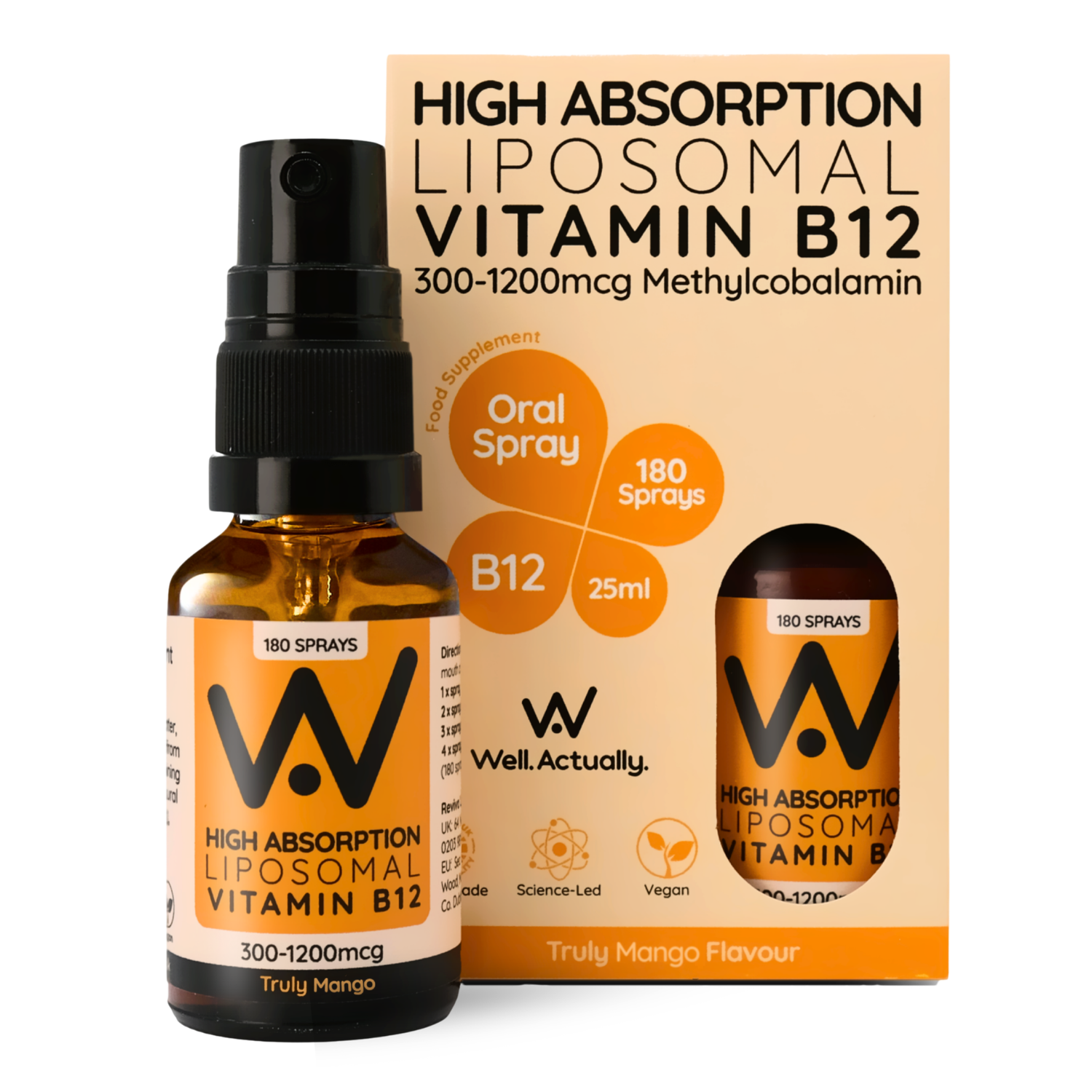 Well.Actually. Liposomal Vitamin B12 - 200 Sprays - Truly Fruity Well.Actually. Liposomal Vitamin B12 - 200 Sprays - Truly Fruity
